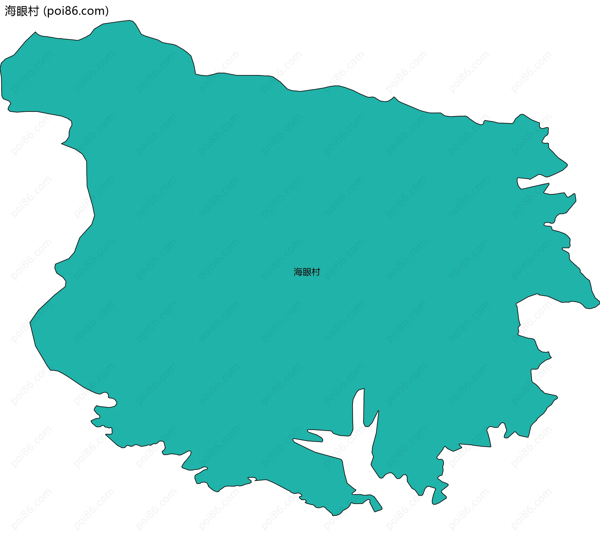 海眼村边界地图