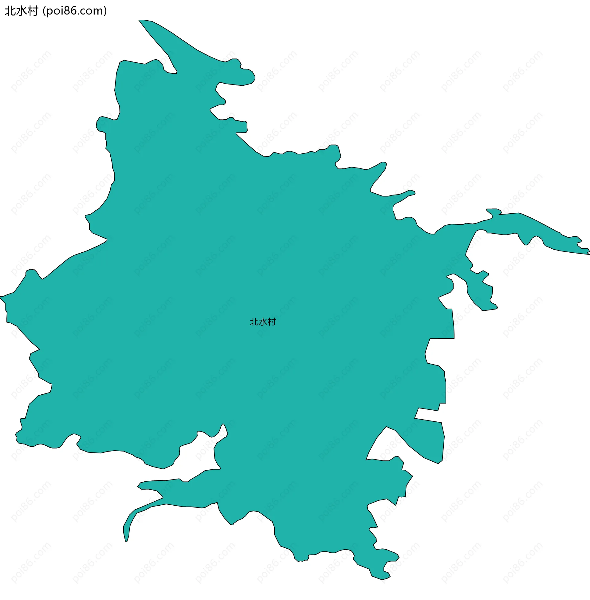 北水村边界地图