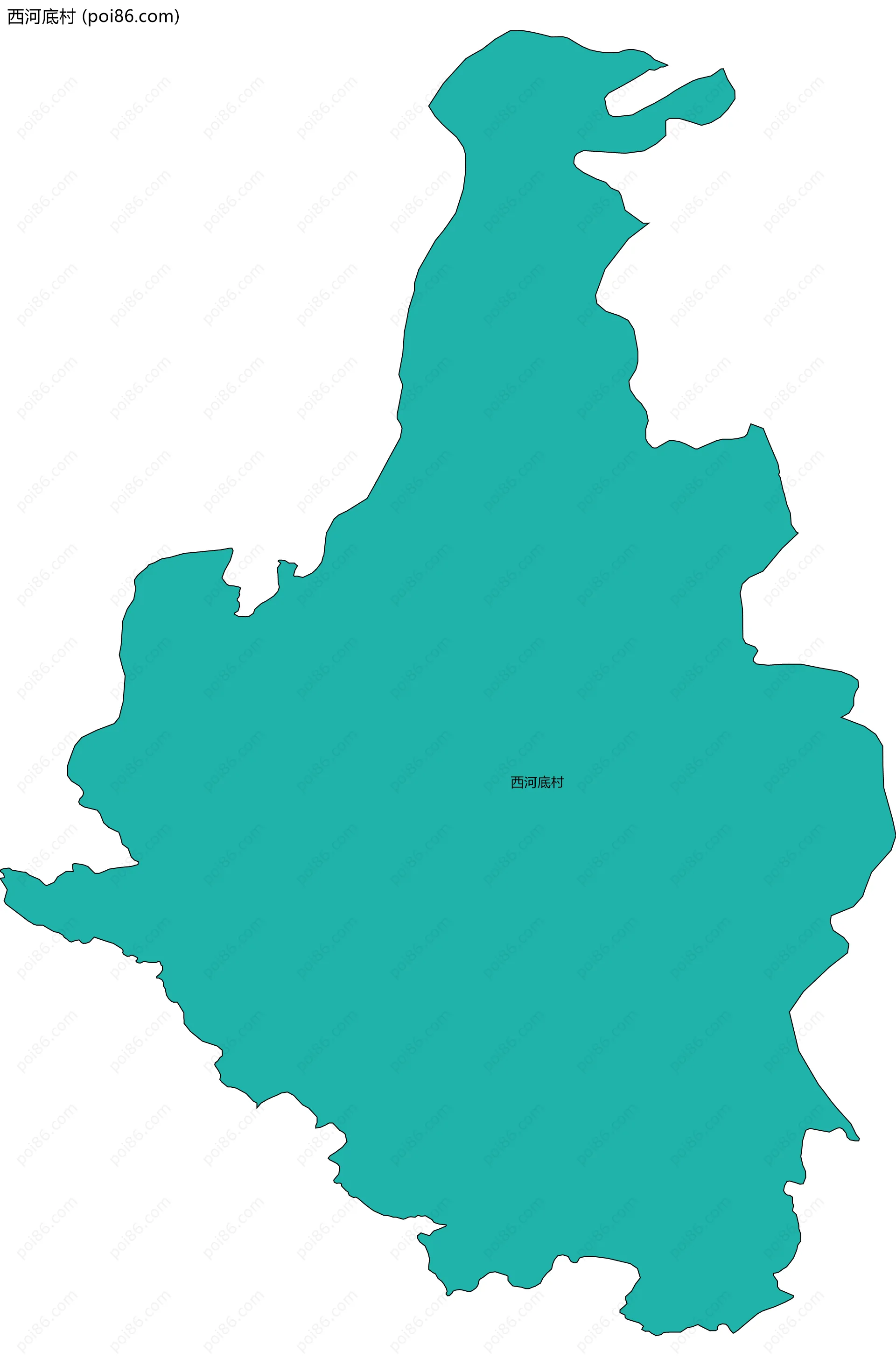 西河底村边界地图