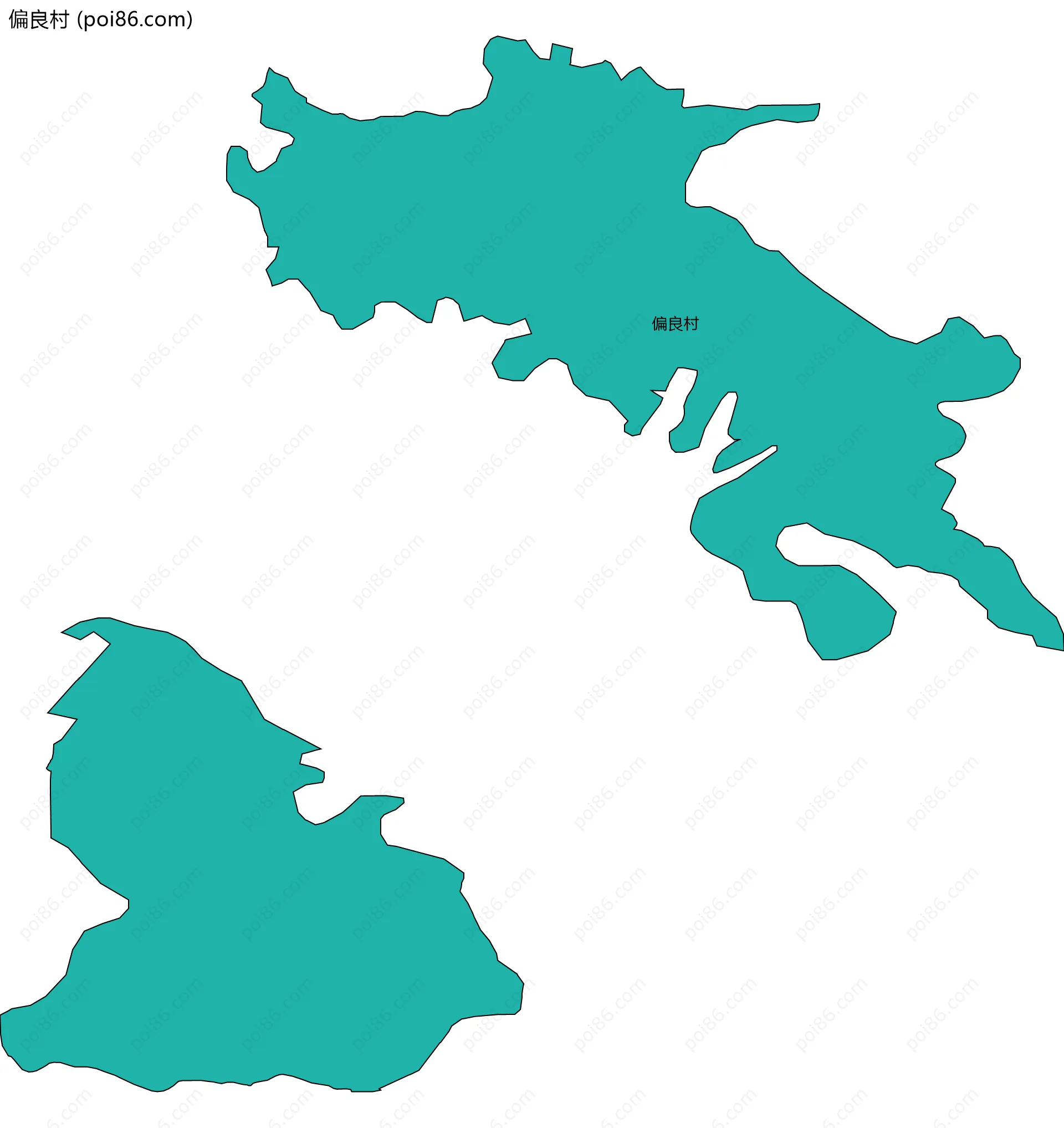 偏良村边界地图