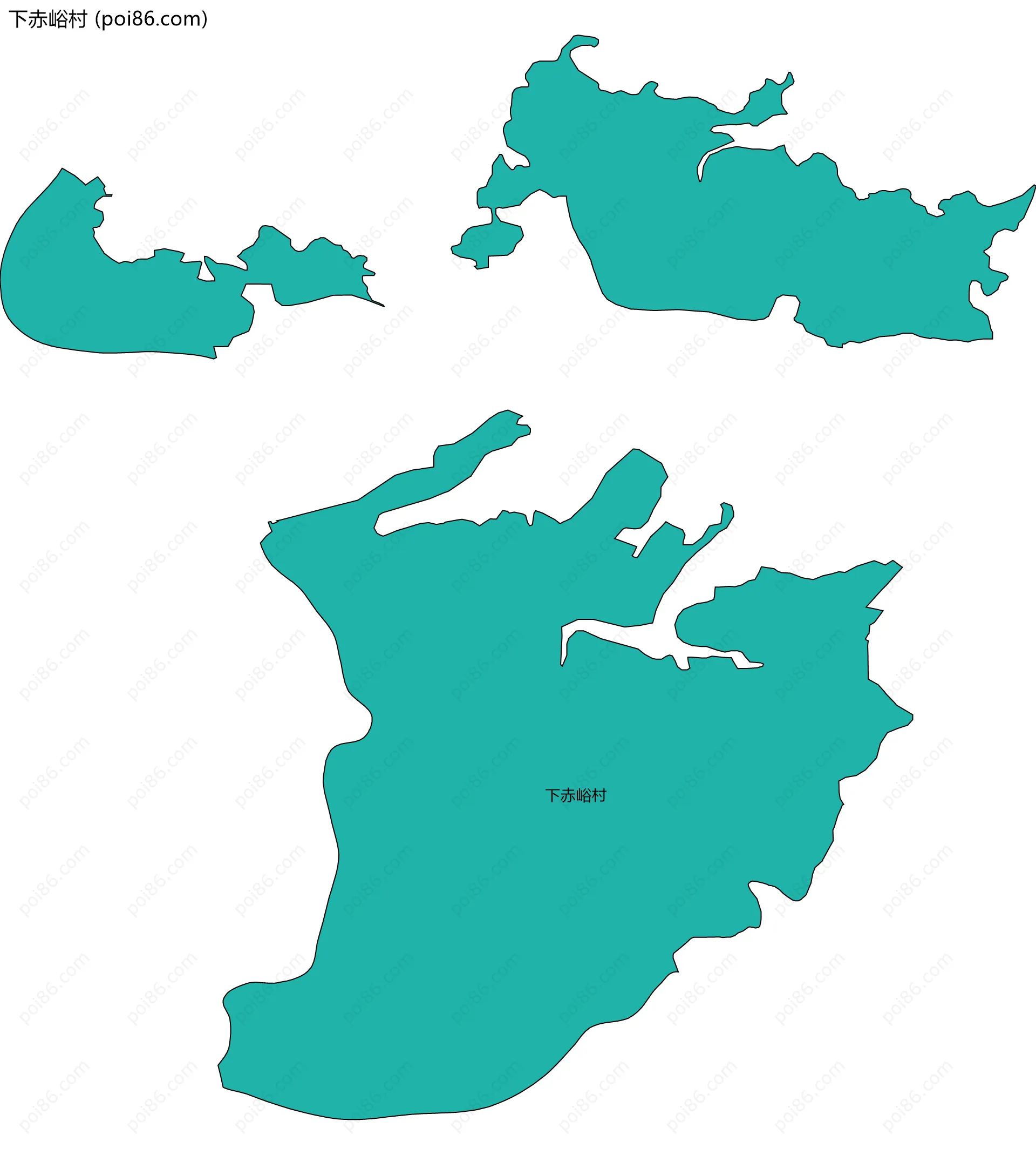 下赤峪村边界地图