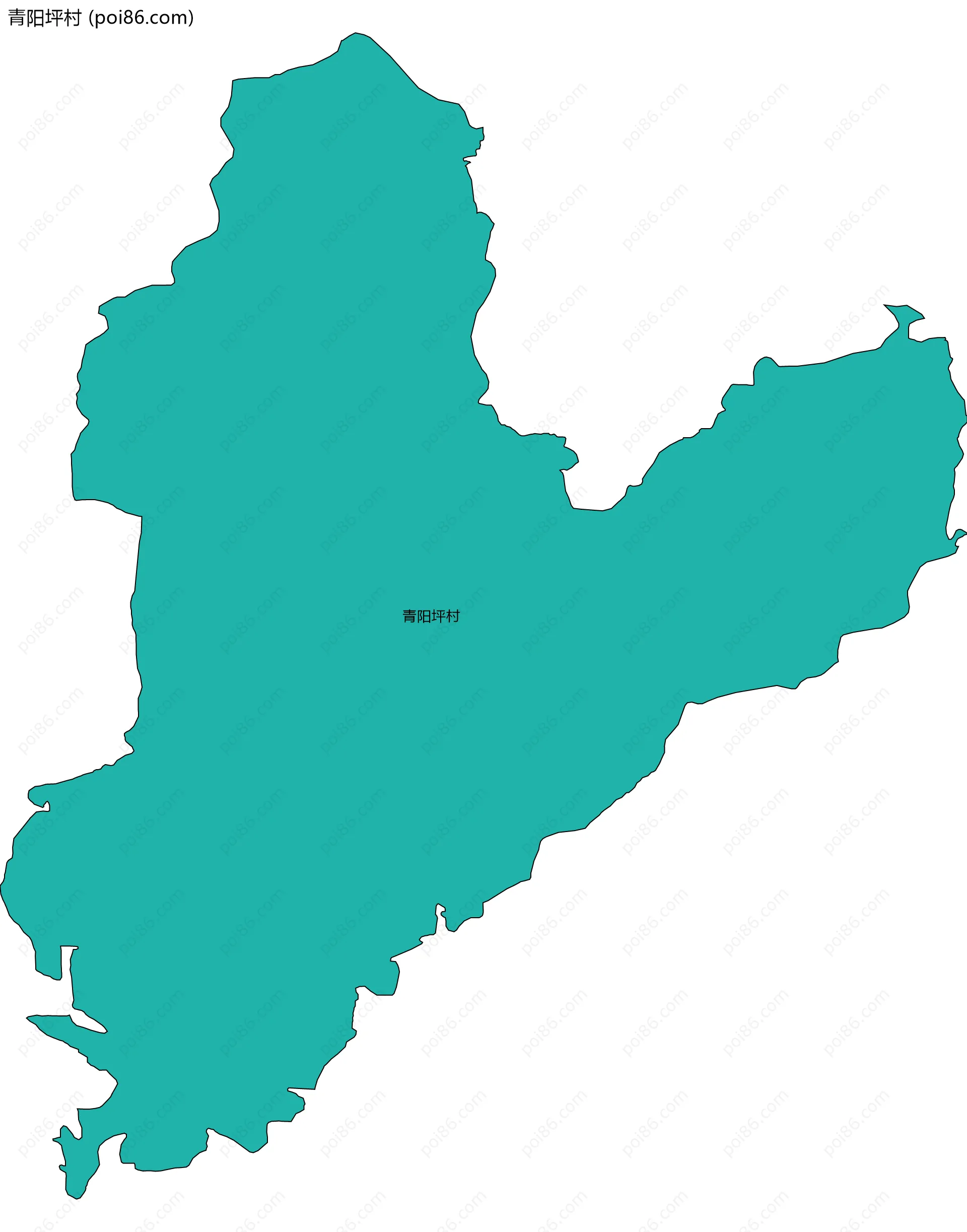 青阳坪村边界地图