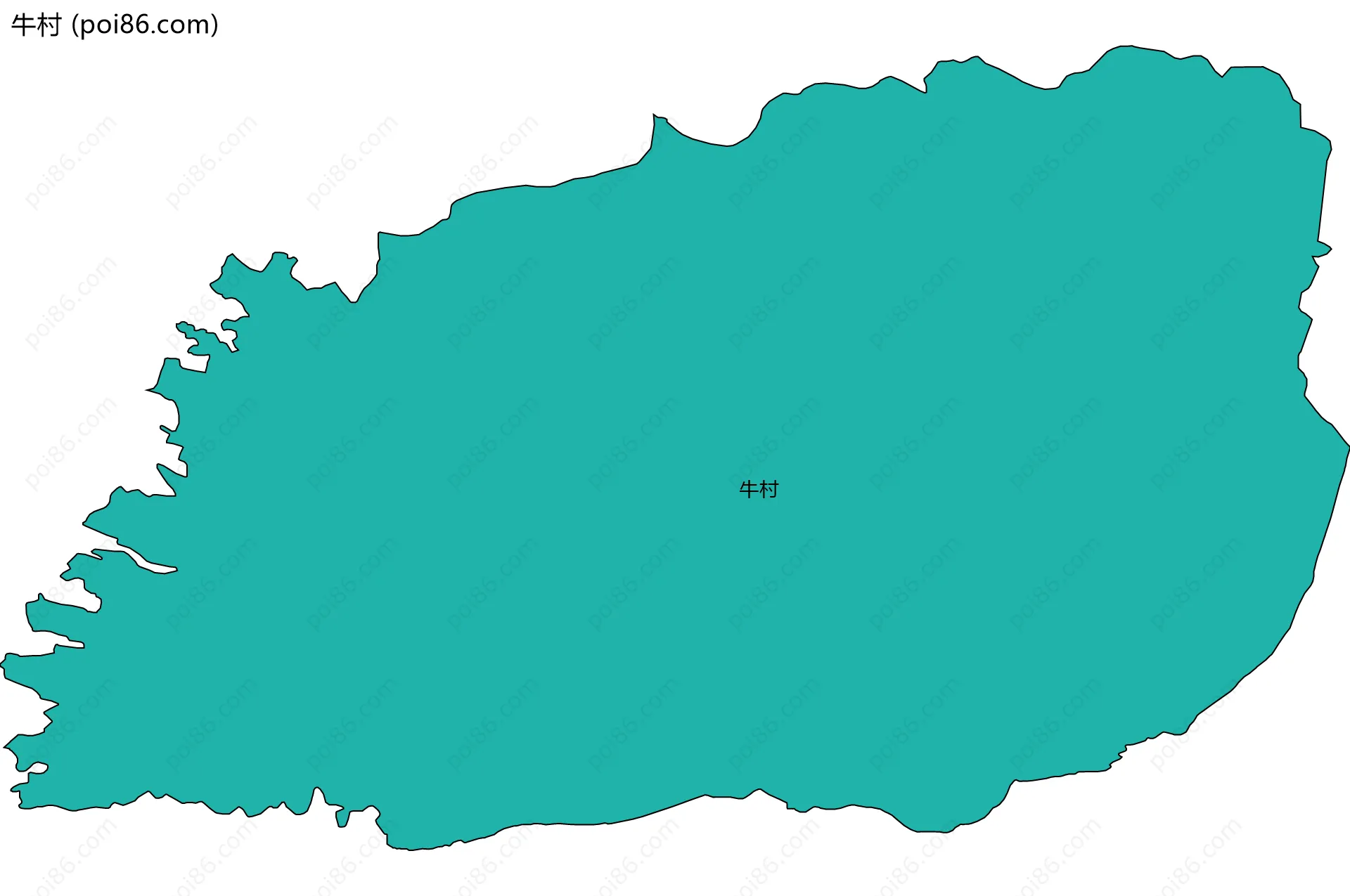 牛村边界地图
