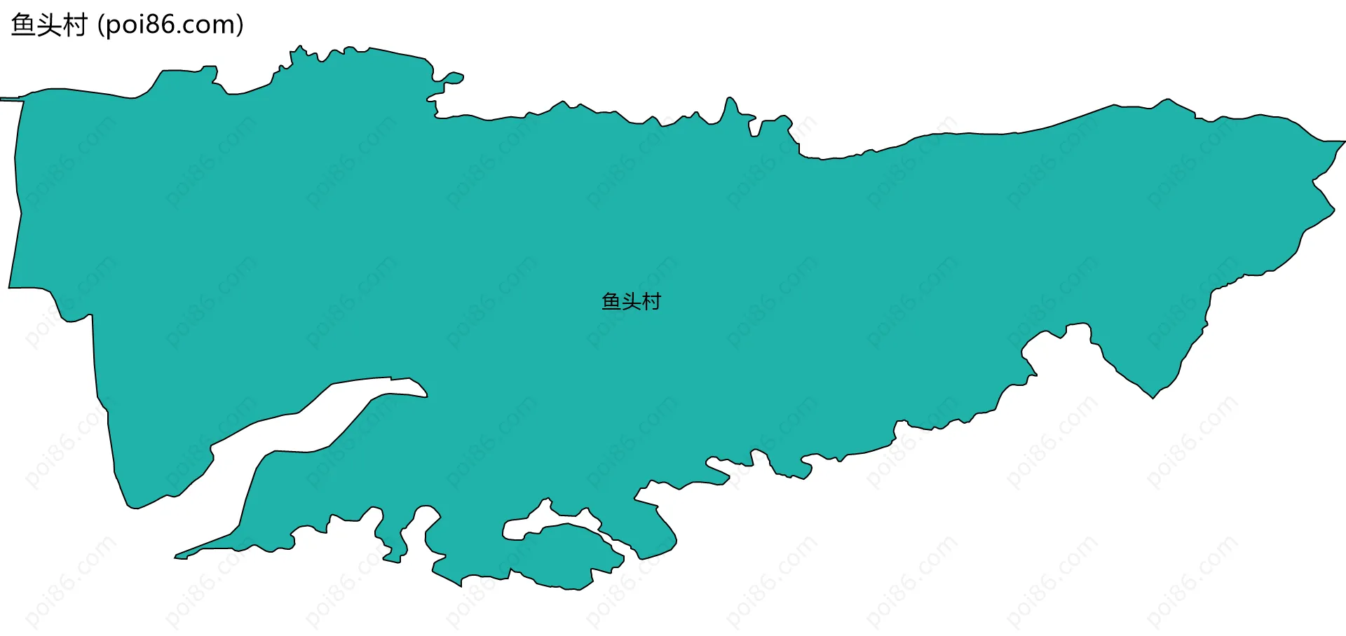 鱼头村边界地图