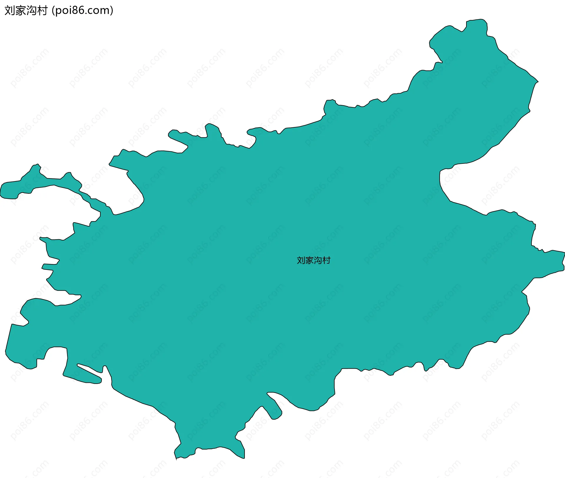 刘家沟村边界地图