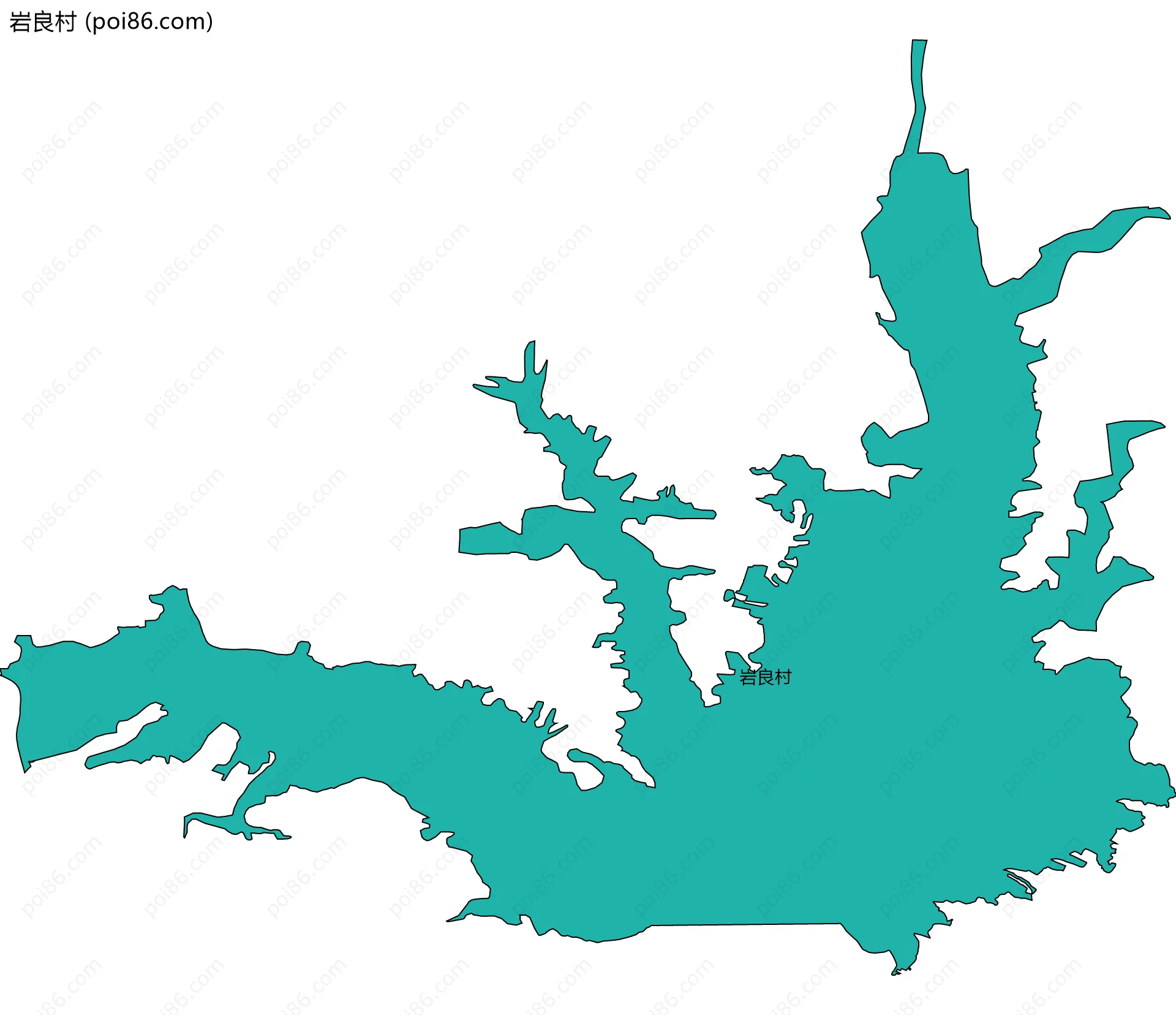 岩良村边界地图