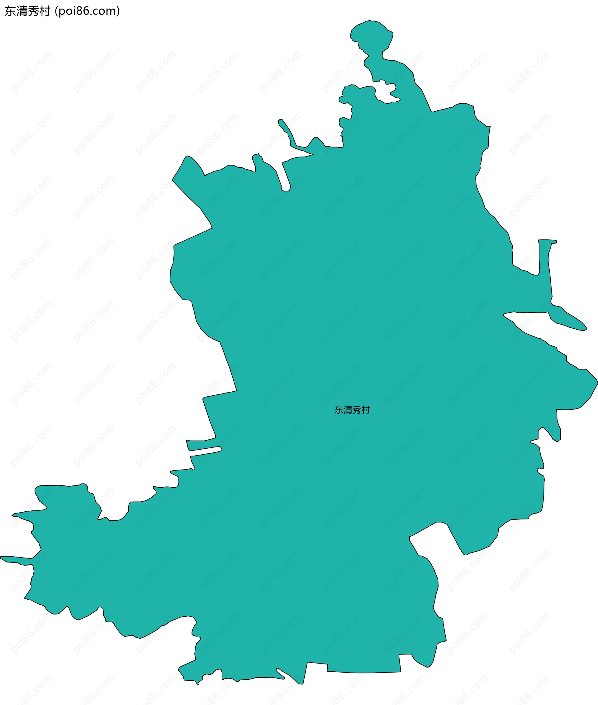 东清秀村边界地图