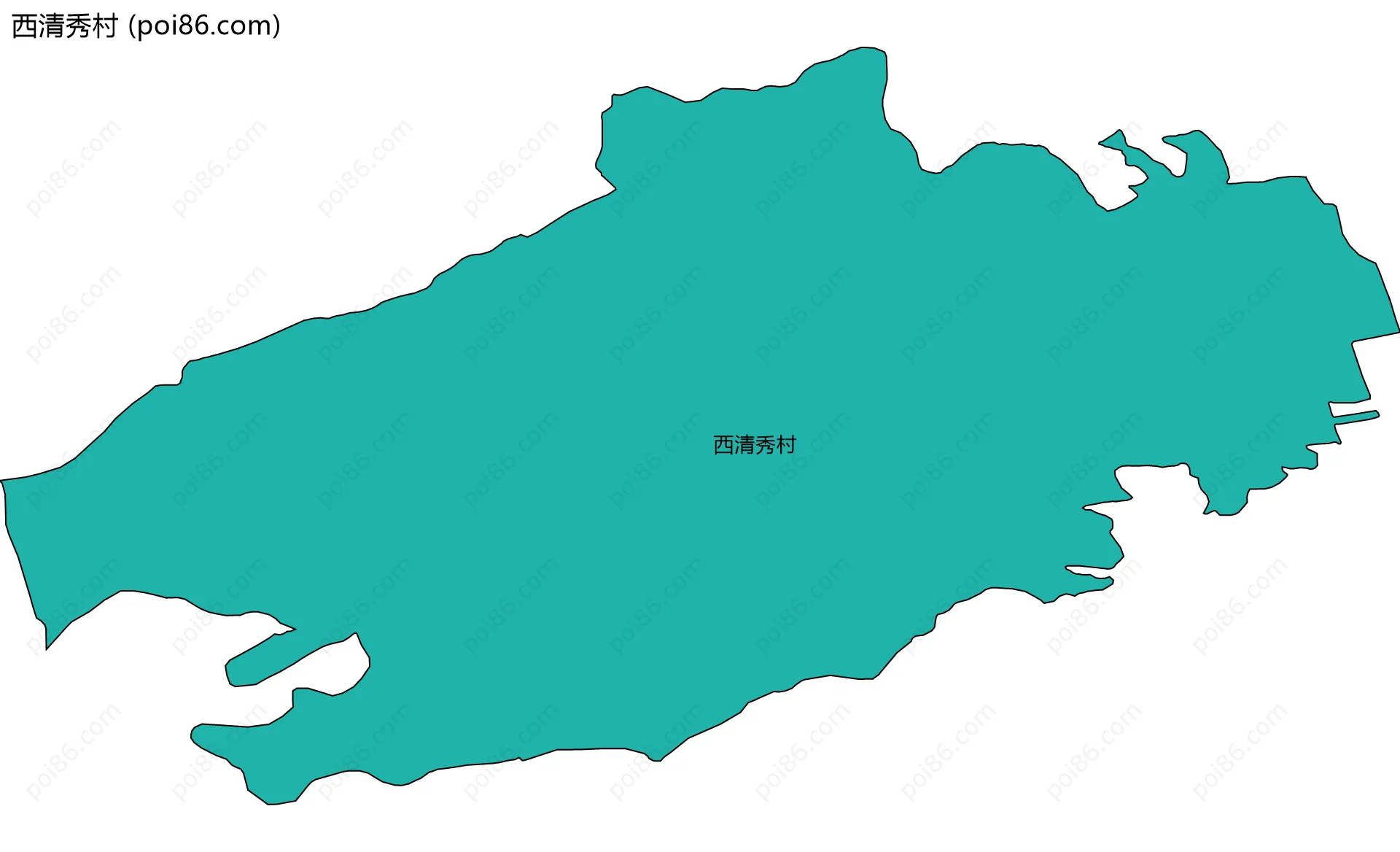 西清秀村边界地图