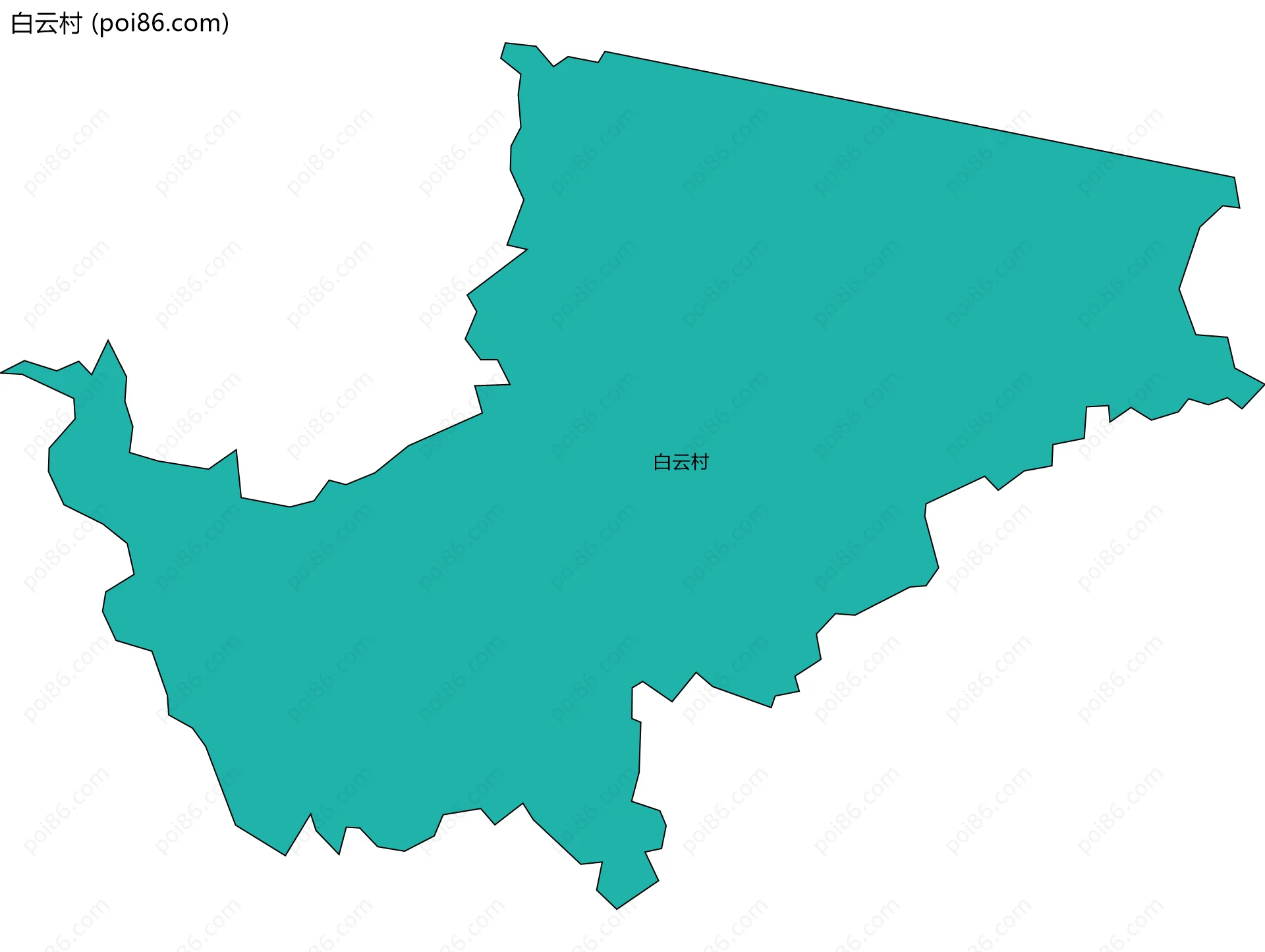白云村边界地图
