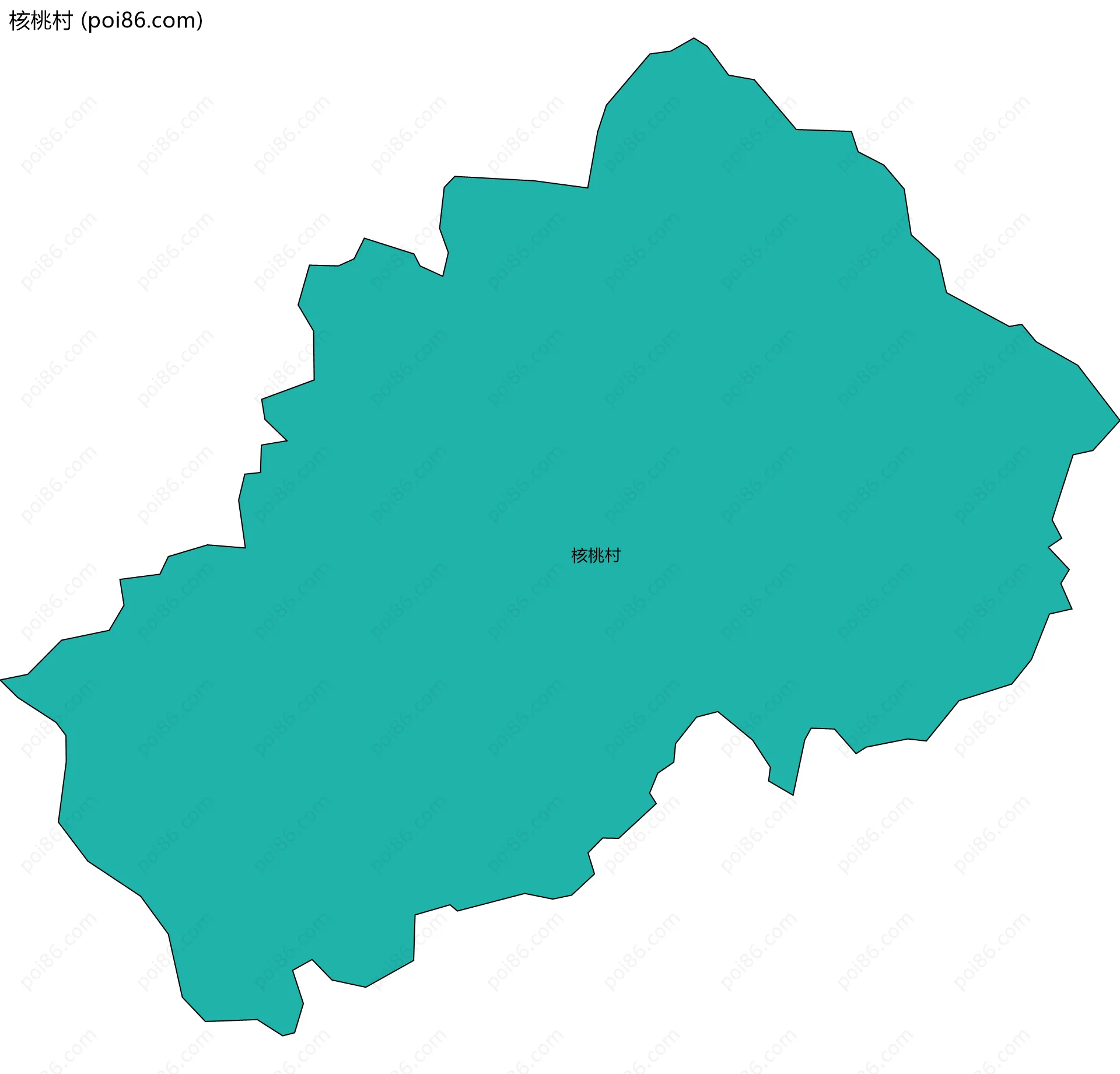 核桃村边界地图