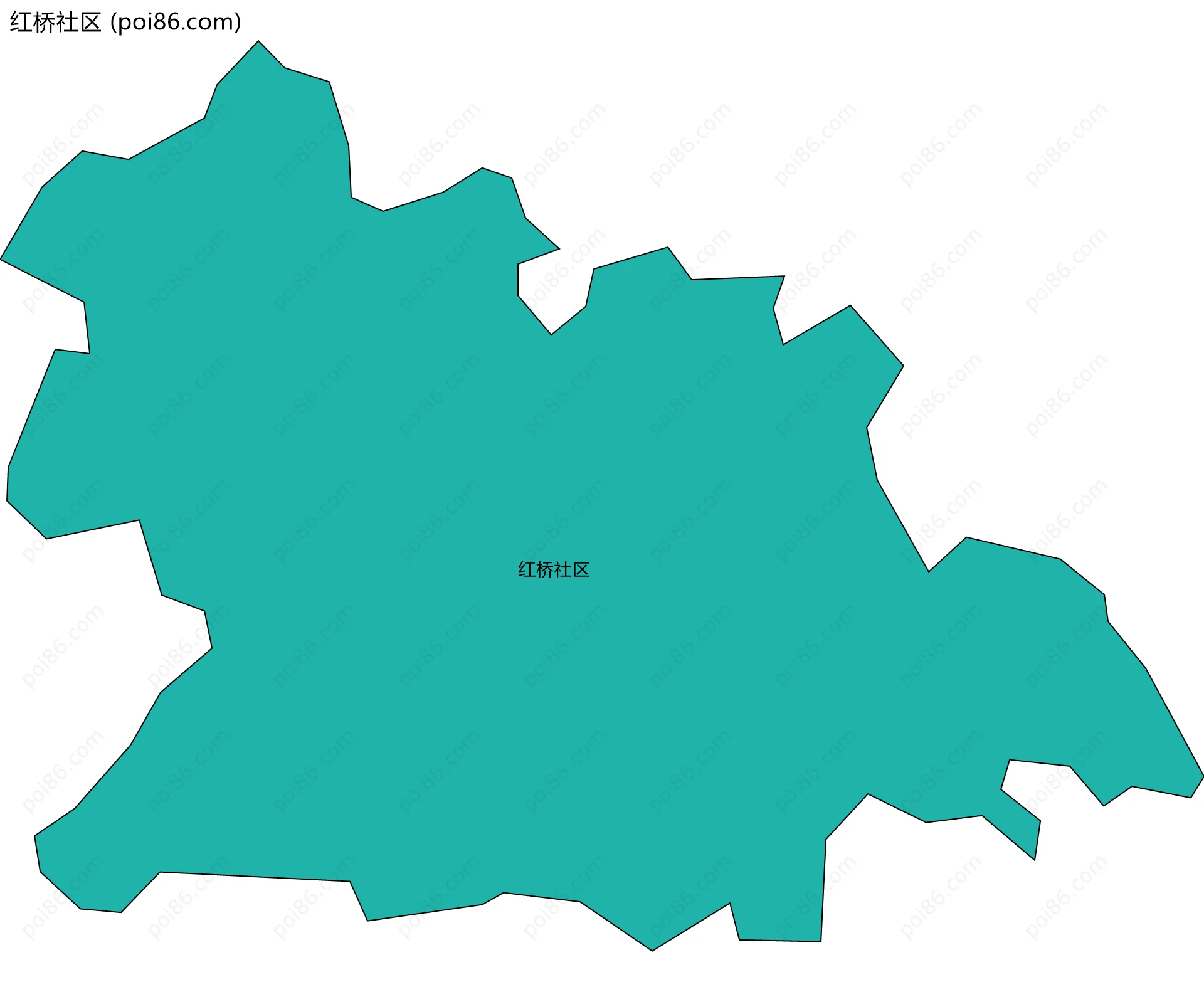红桥社区边界地图