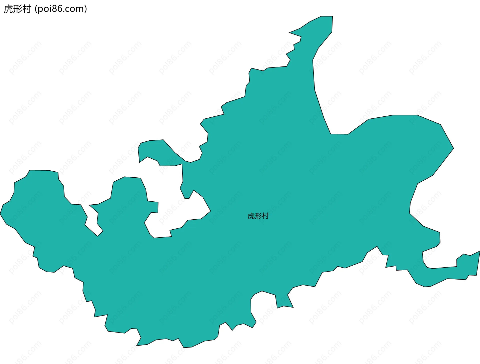 虎形村边界地图