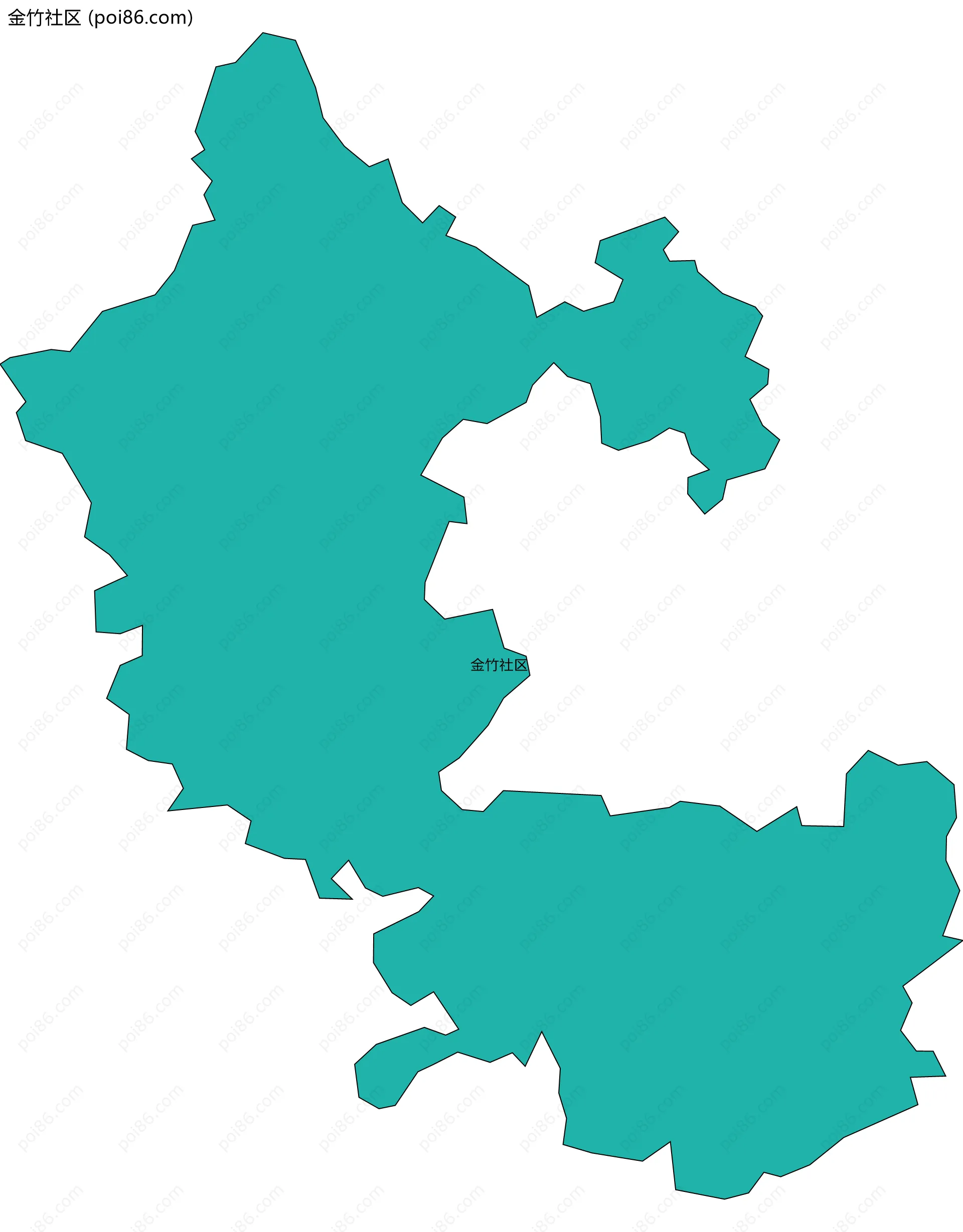 金竹社区边界地图