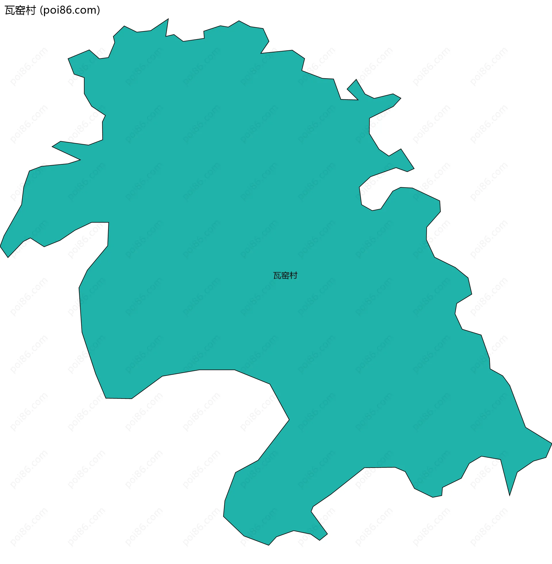 瓦窑村边界地图