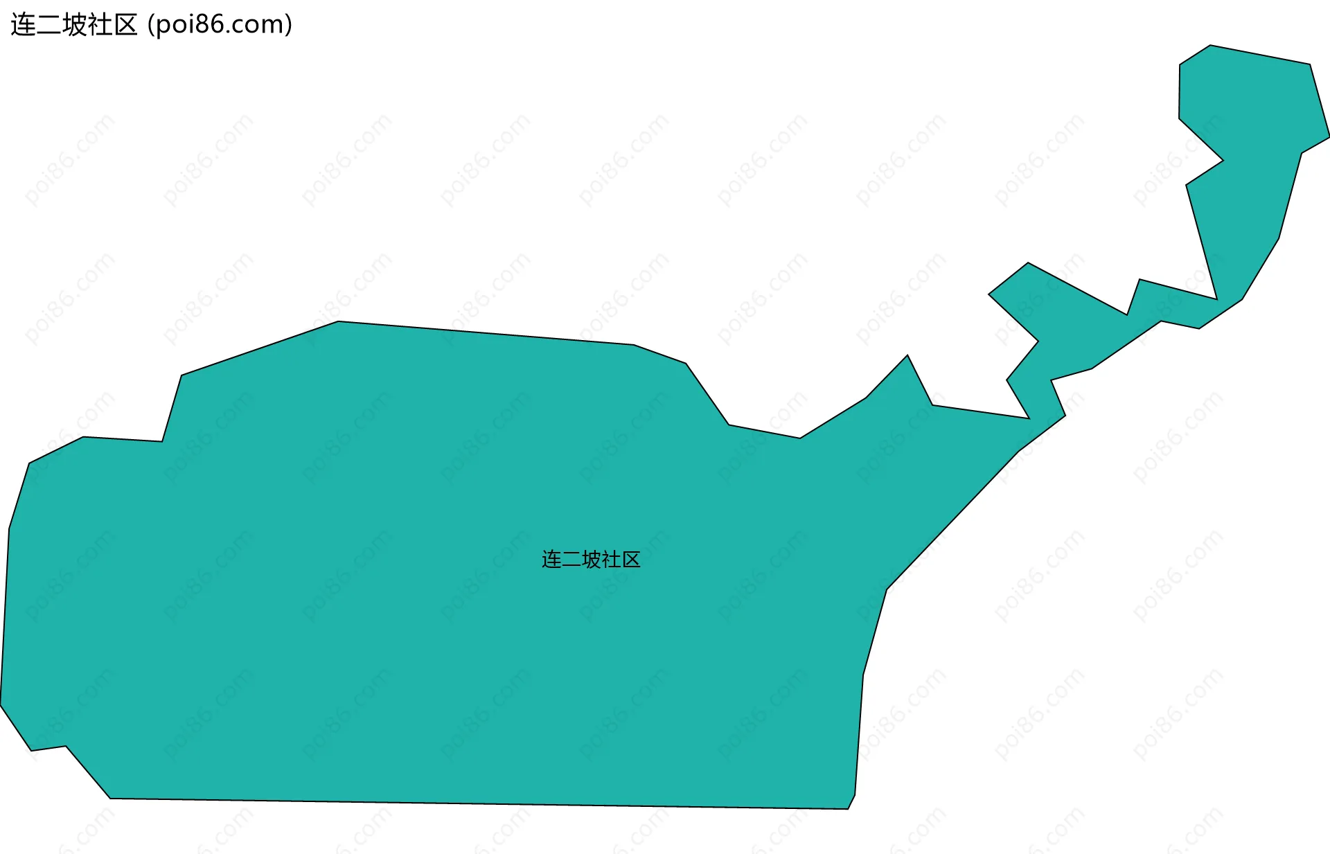 连二坡社区边界地图