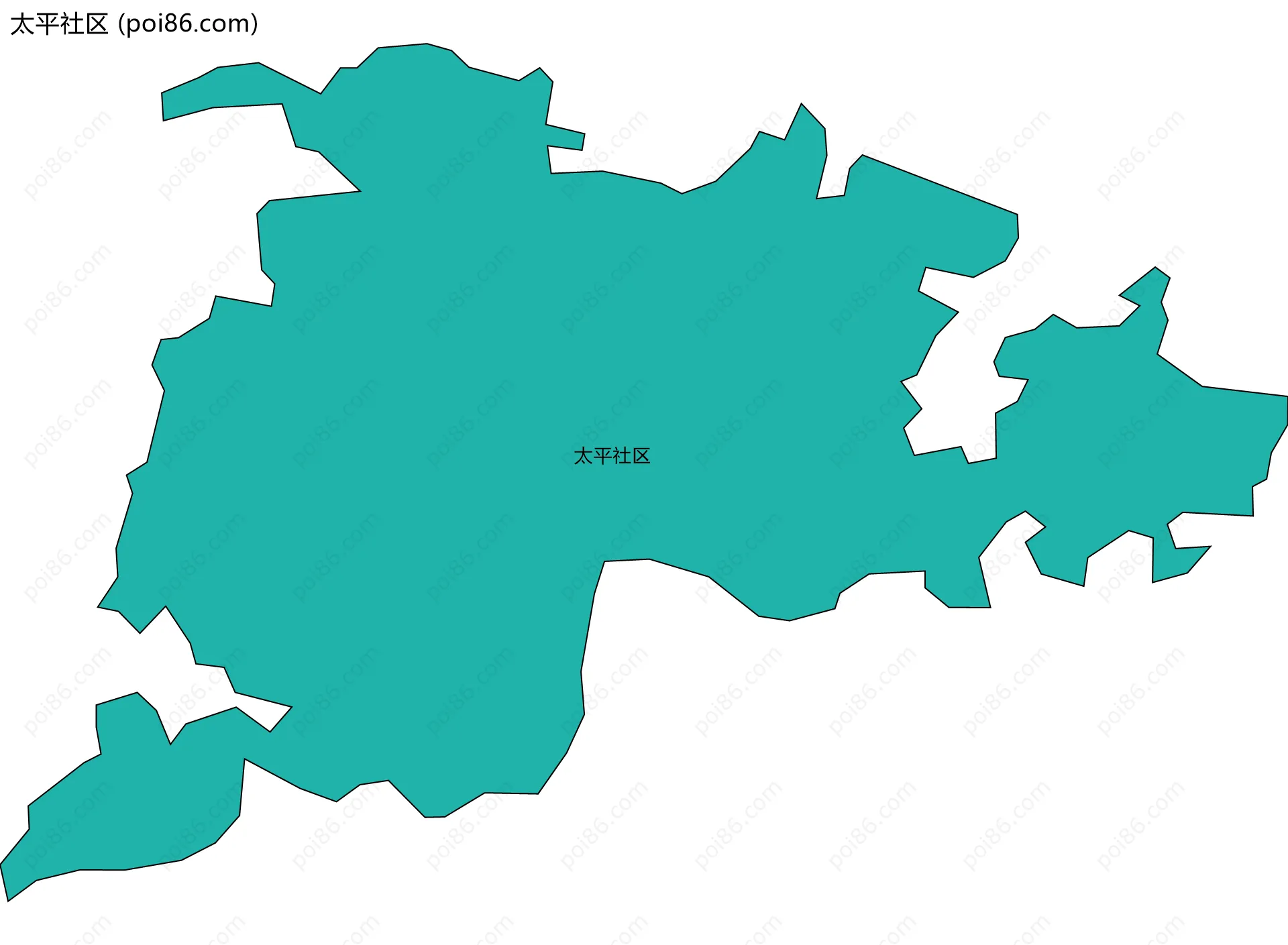 太平社区边界地图