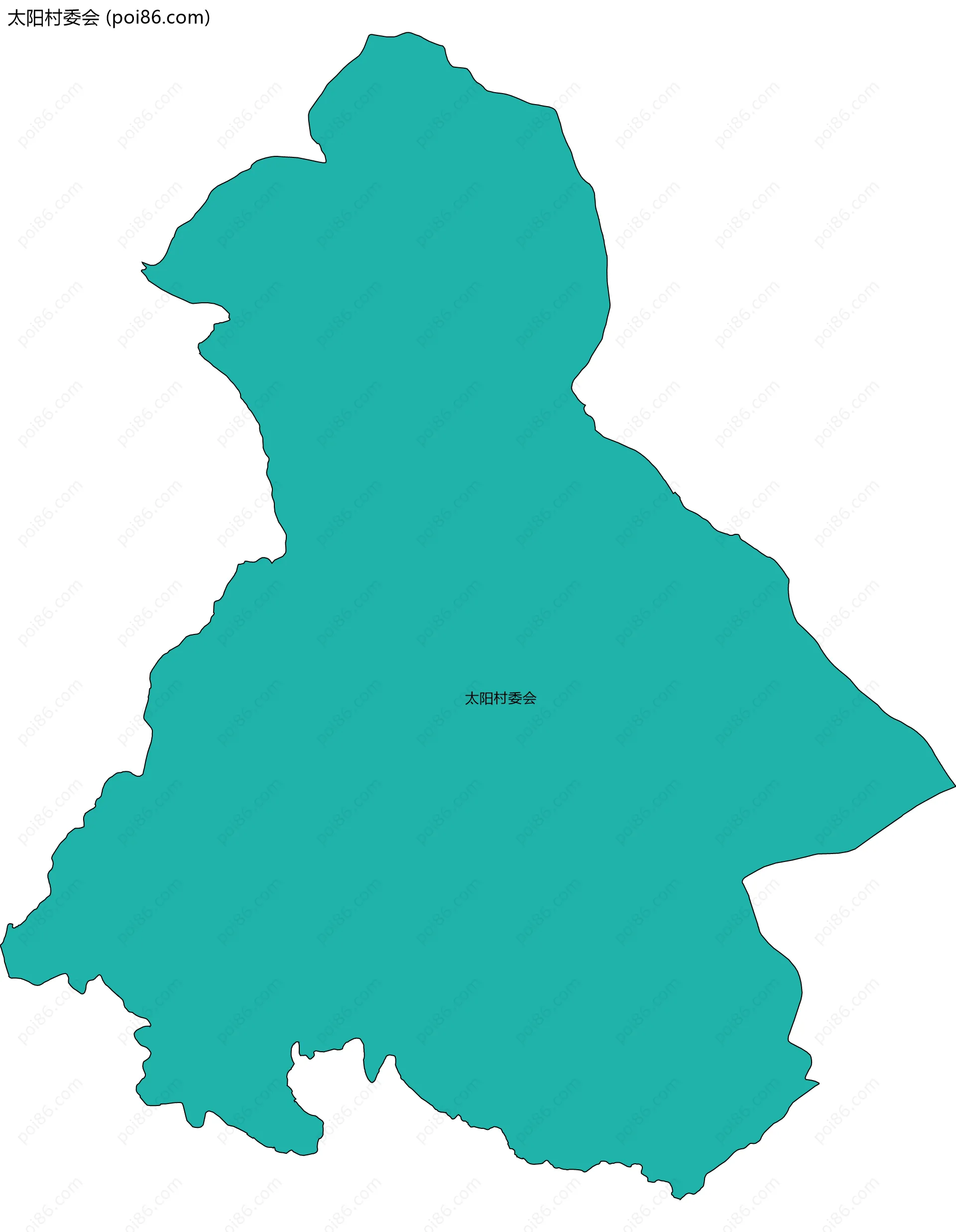 太阳村委会边界地图