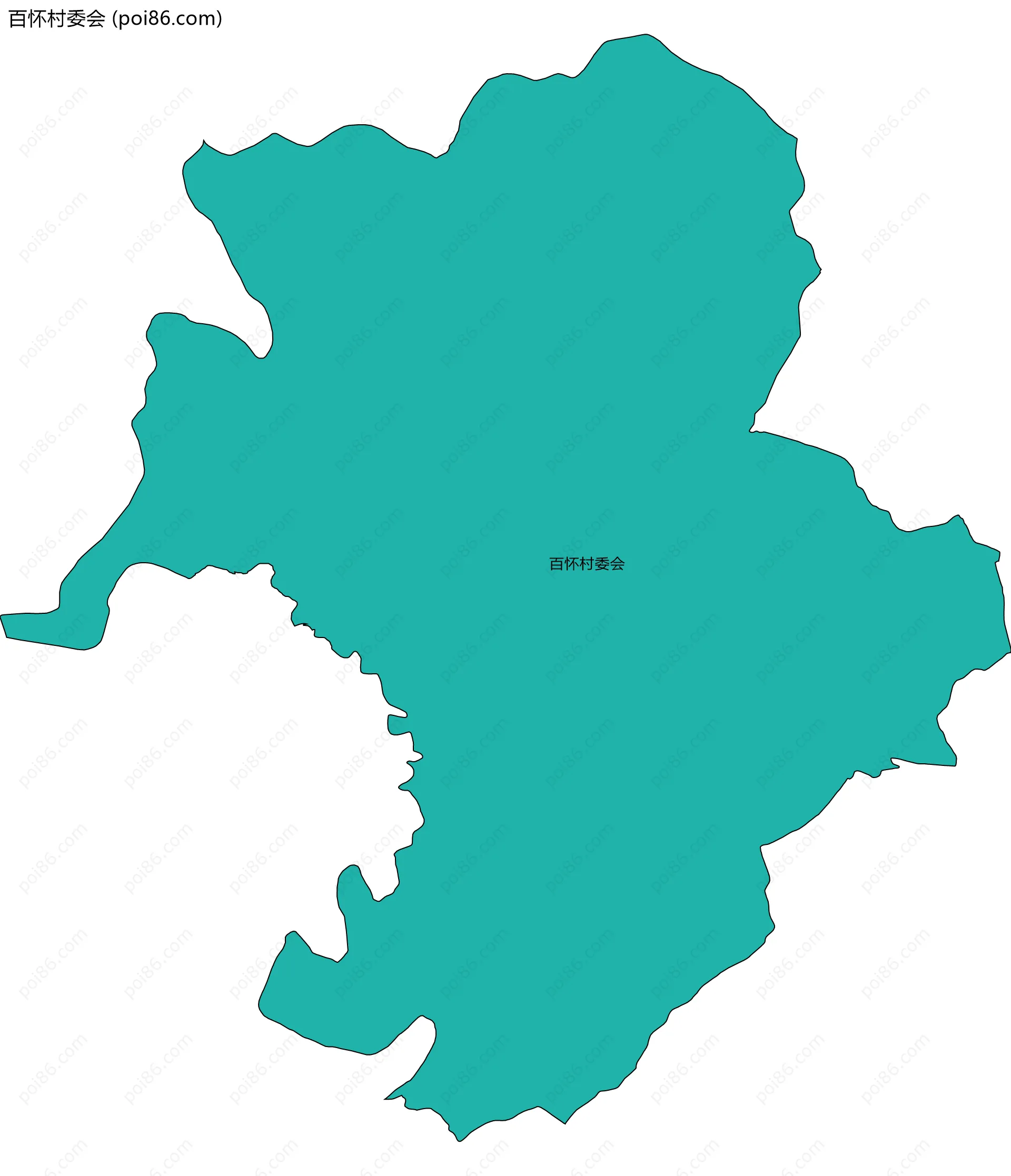 百怀村委会边界地图