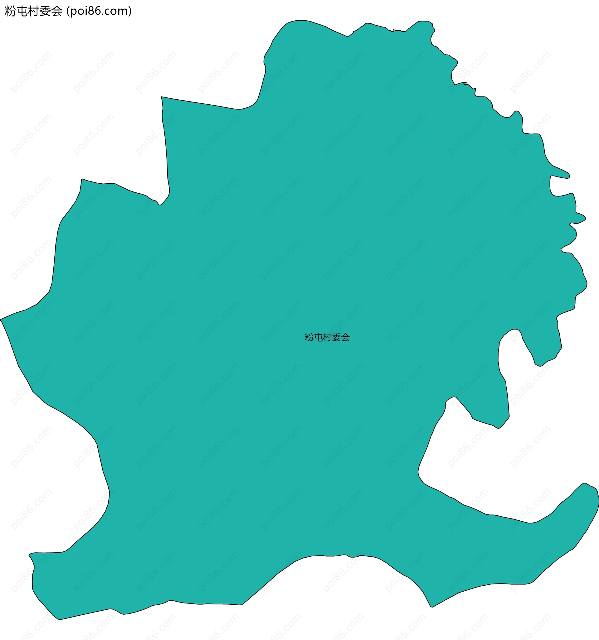 粉屯村委会边界地图