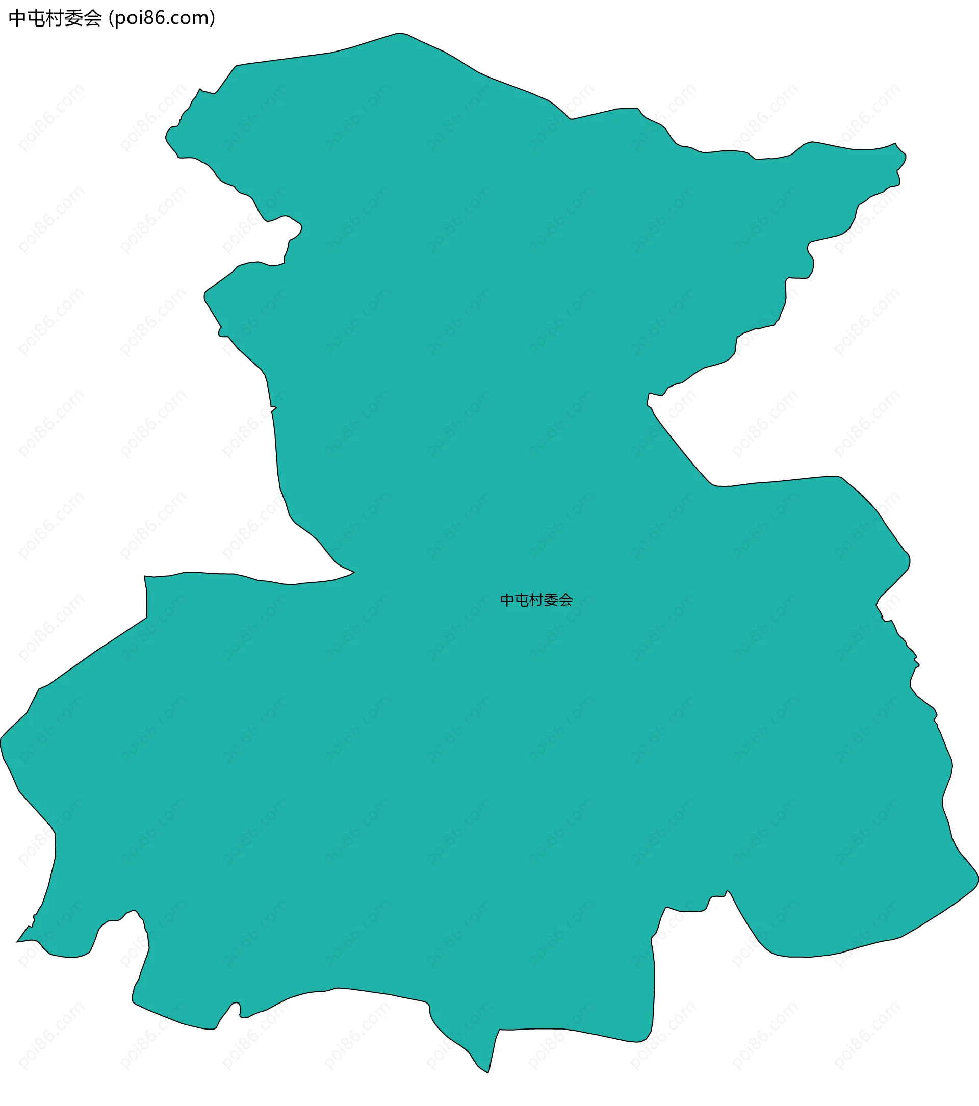 中屯村委会边界地图