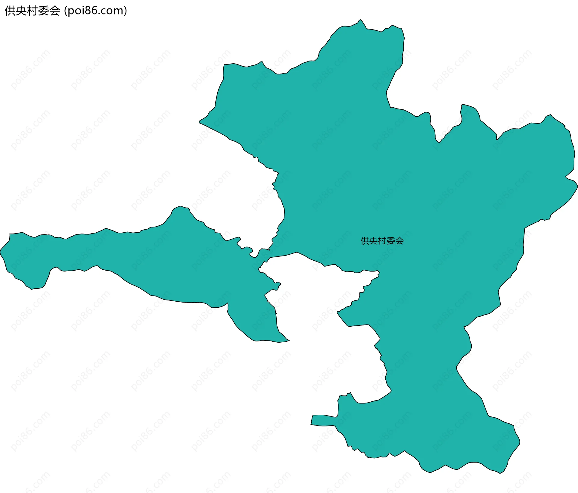 供央村委会边界地图