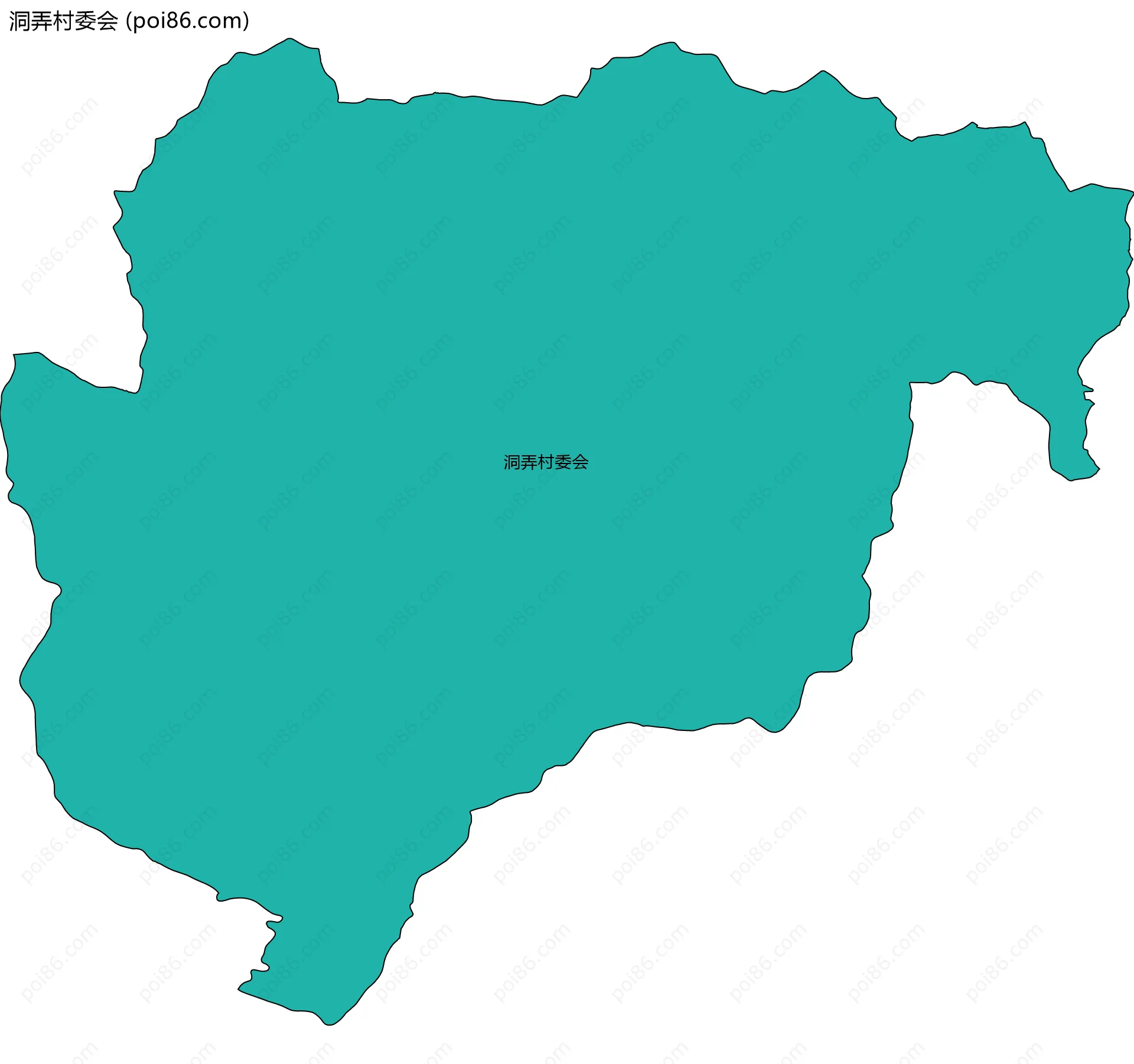 洞弄村委会边界地图