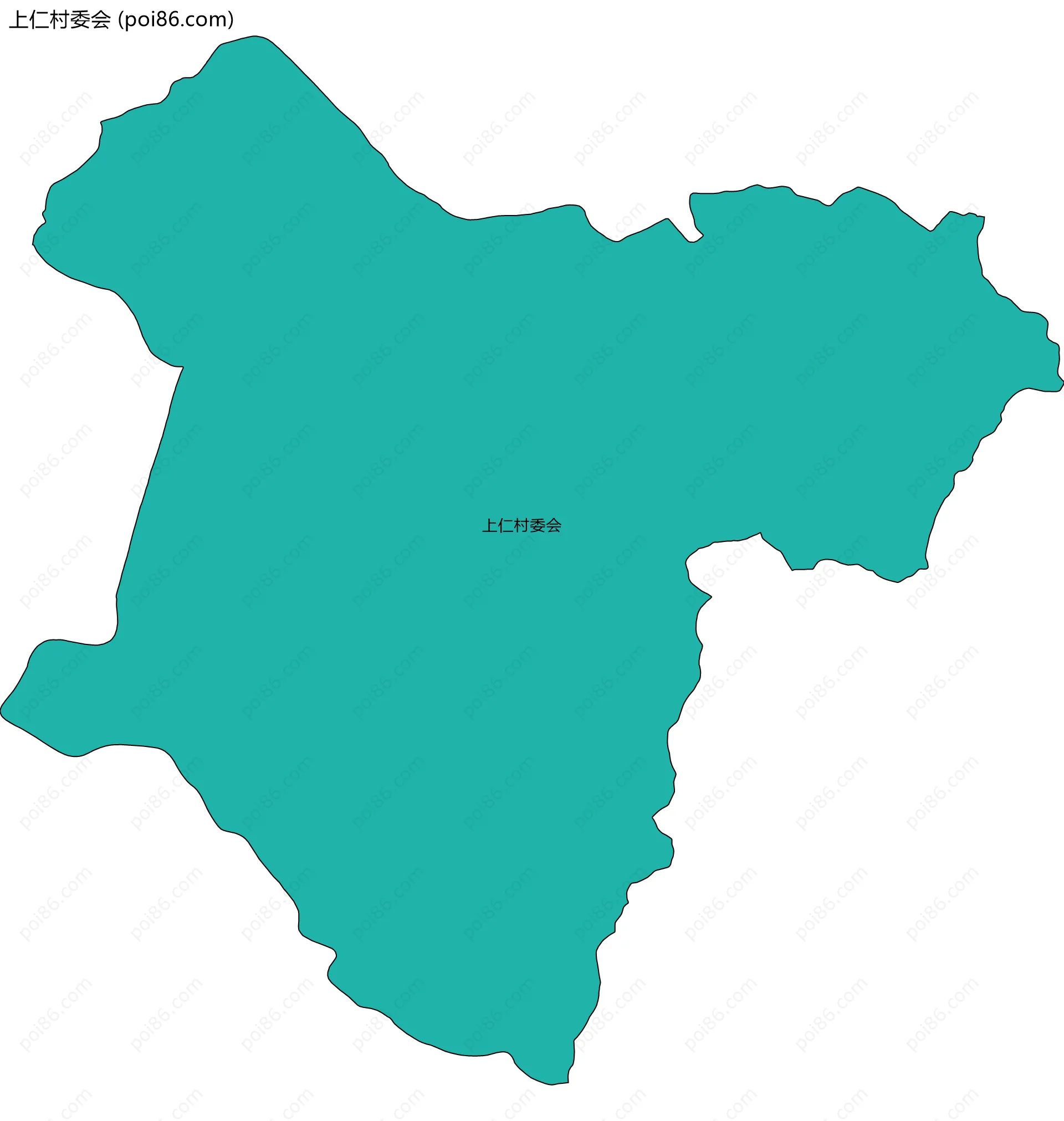 上仁村委会边界地图