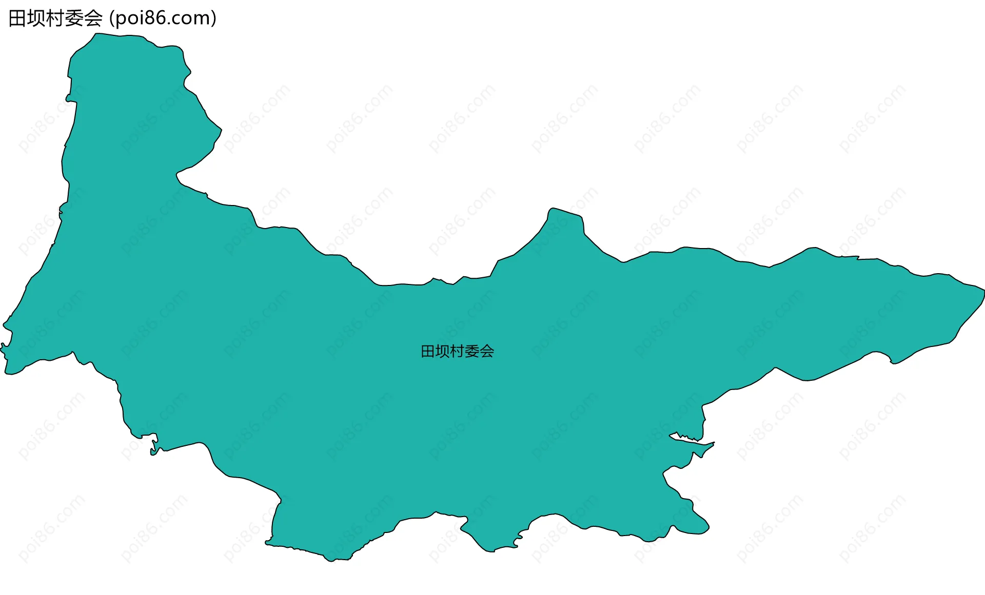 田坝村委会边界地图