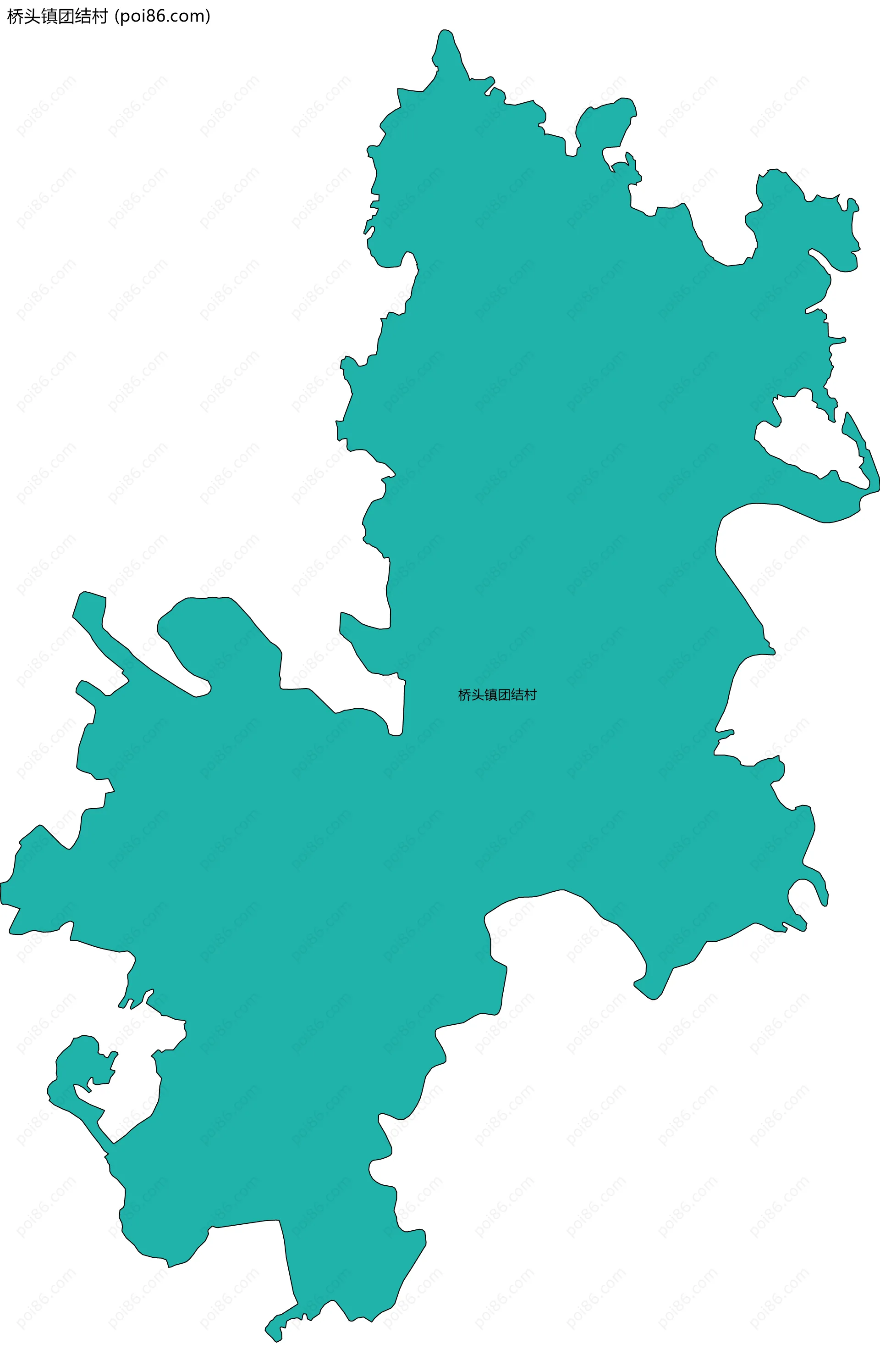 桥头镇团结村边界地图