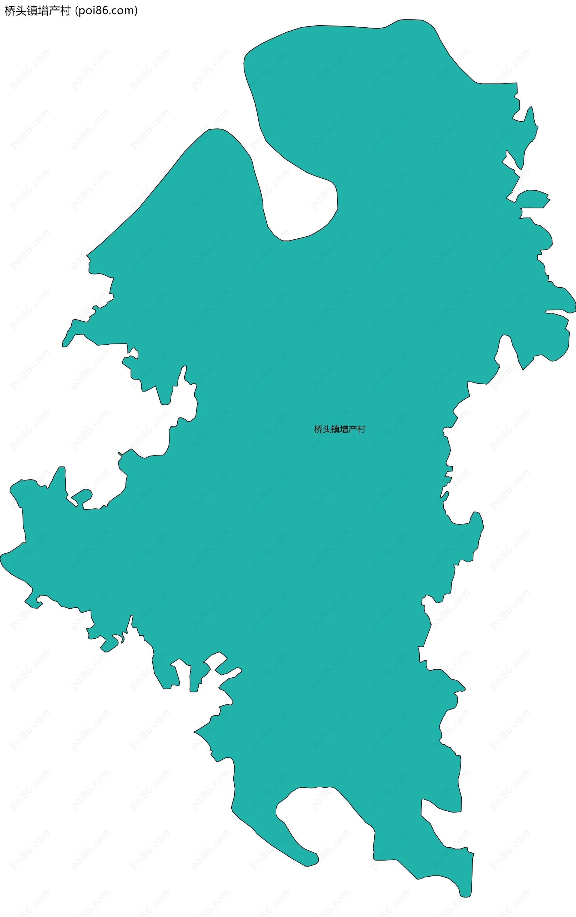 桥头镇增产村边界地图