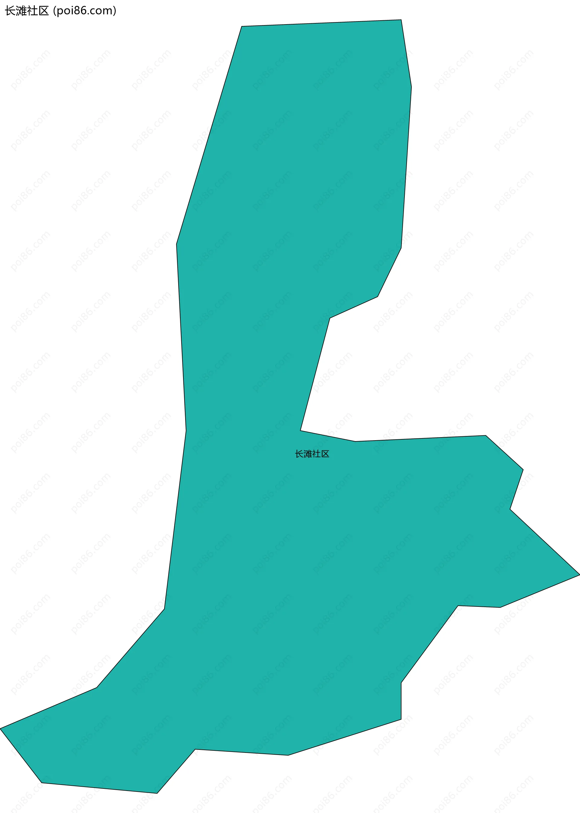长滩社区边界地图
