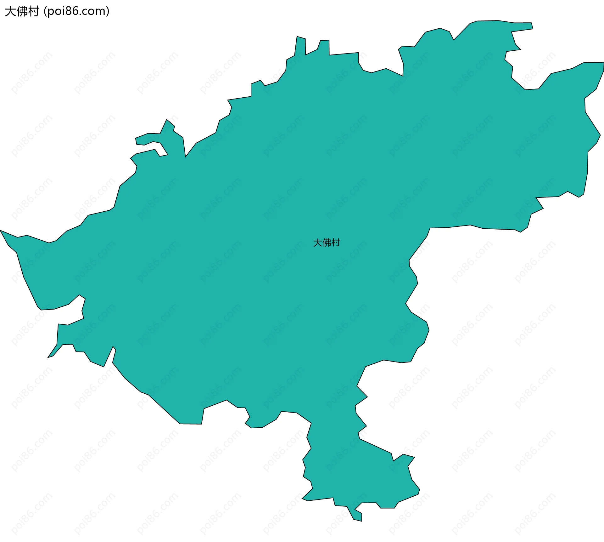 大佛村边界地图