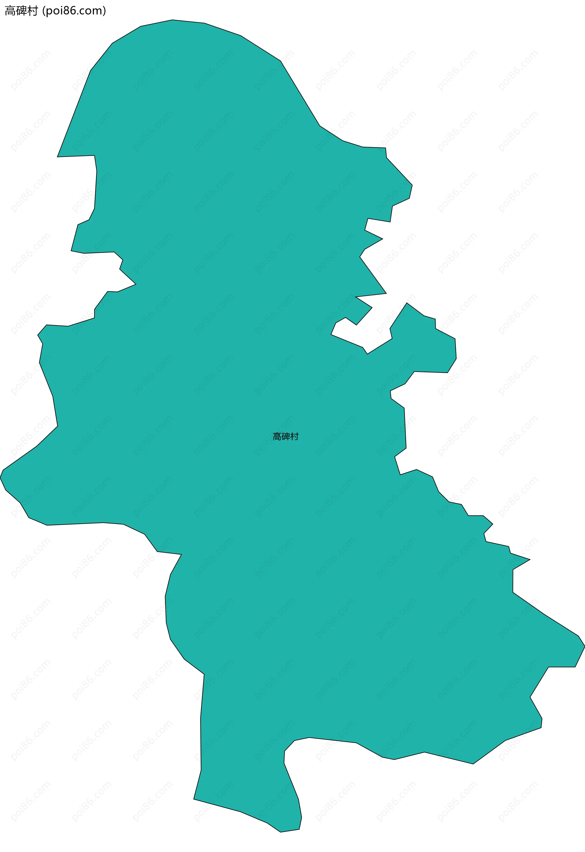 高碑村边界地图