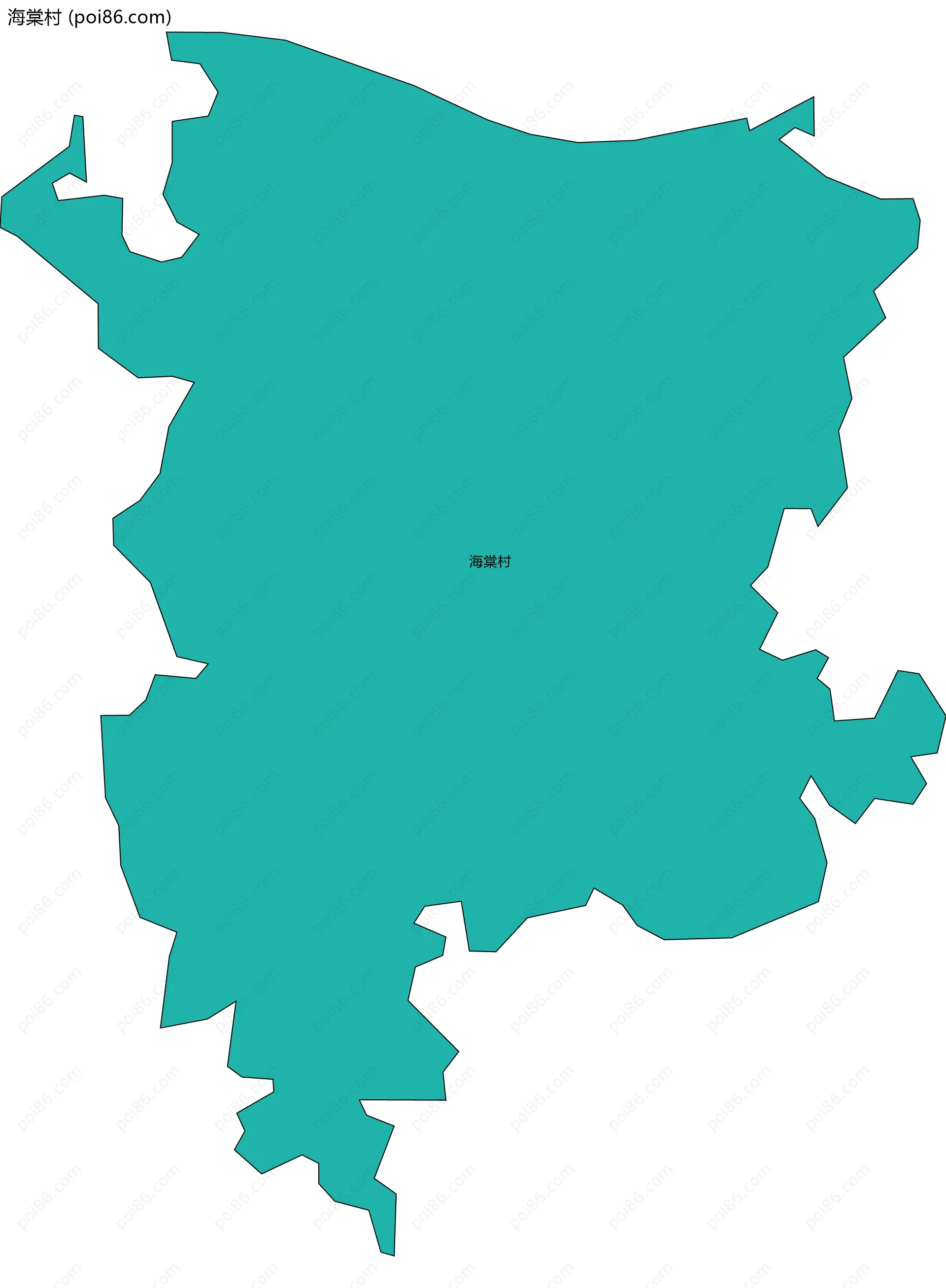 海棠村边界地图