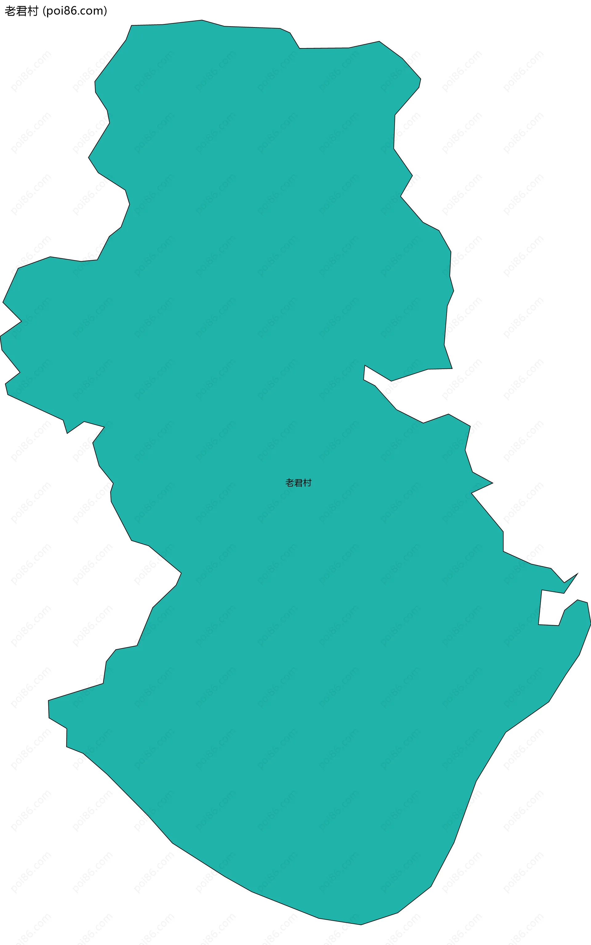 老君村边界地图