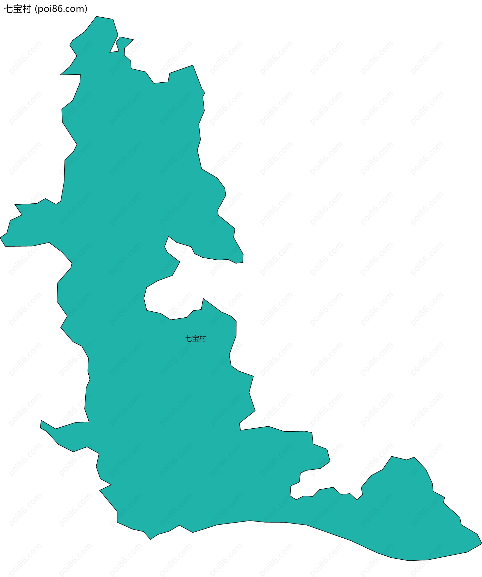 七宝村边界地图