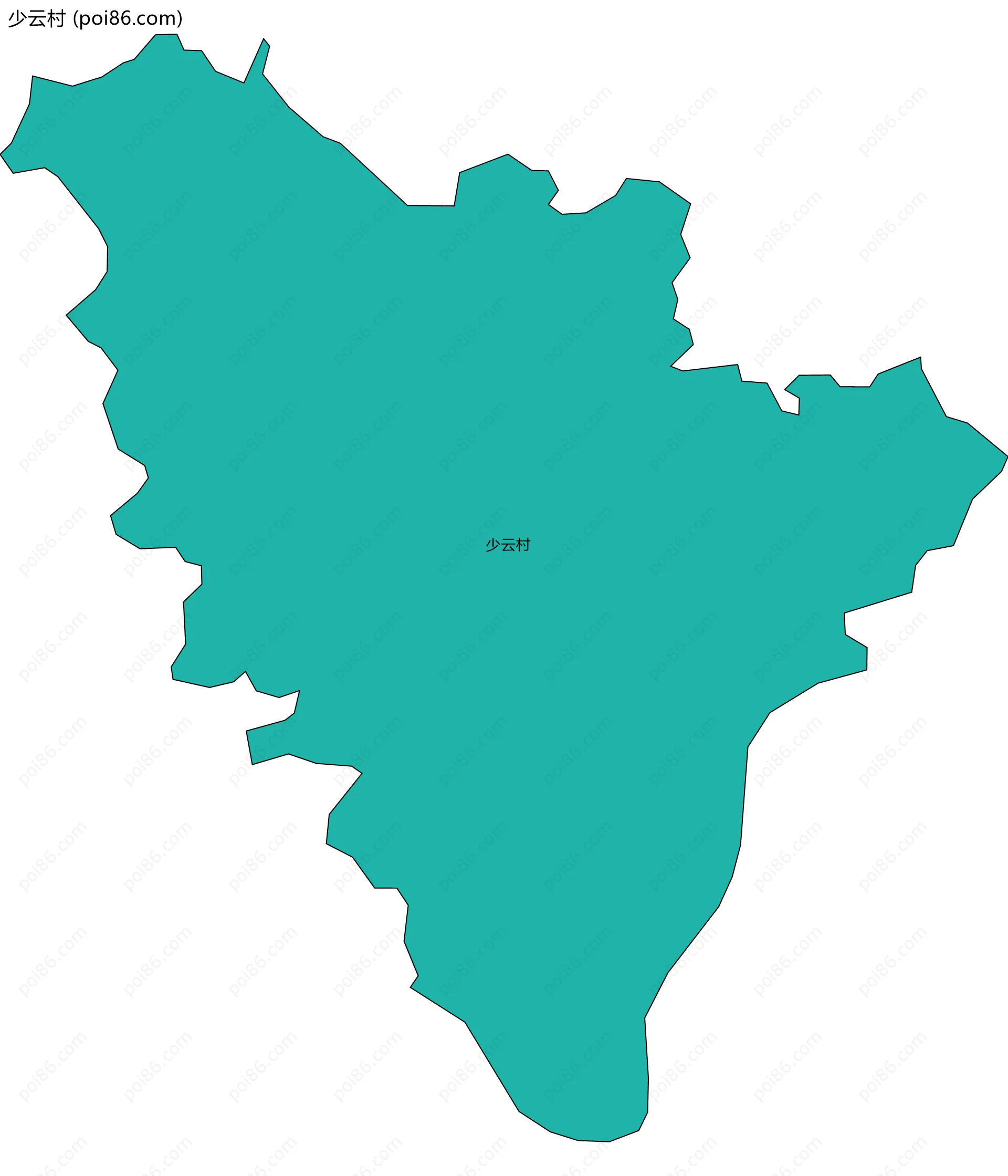 少云村边界地图