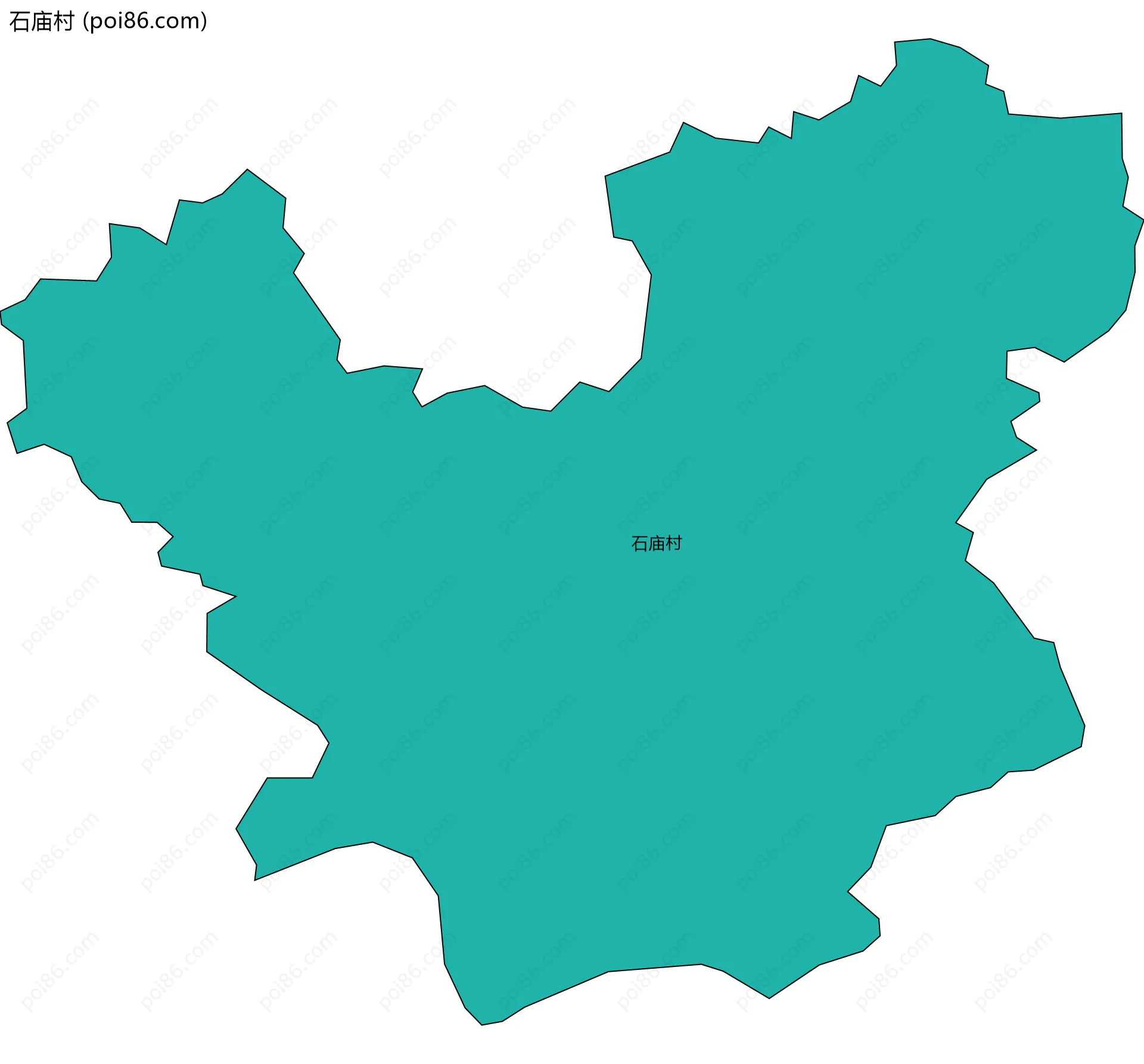 石庙村边界地图