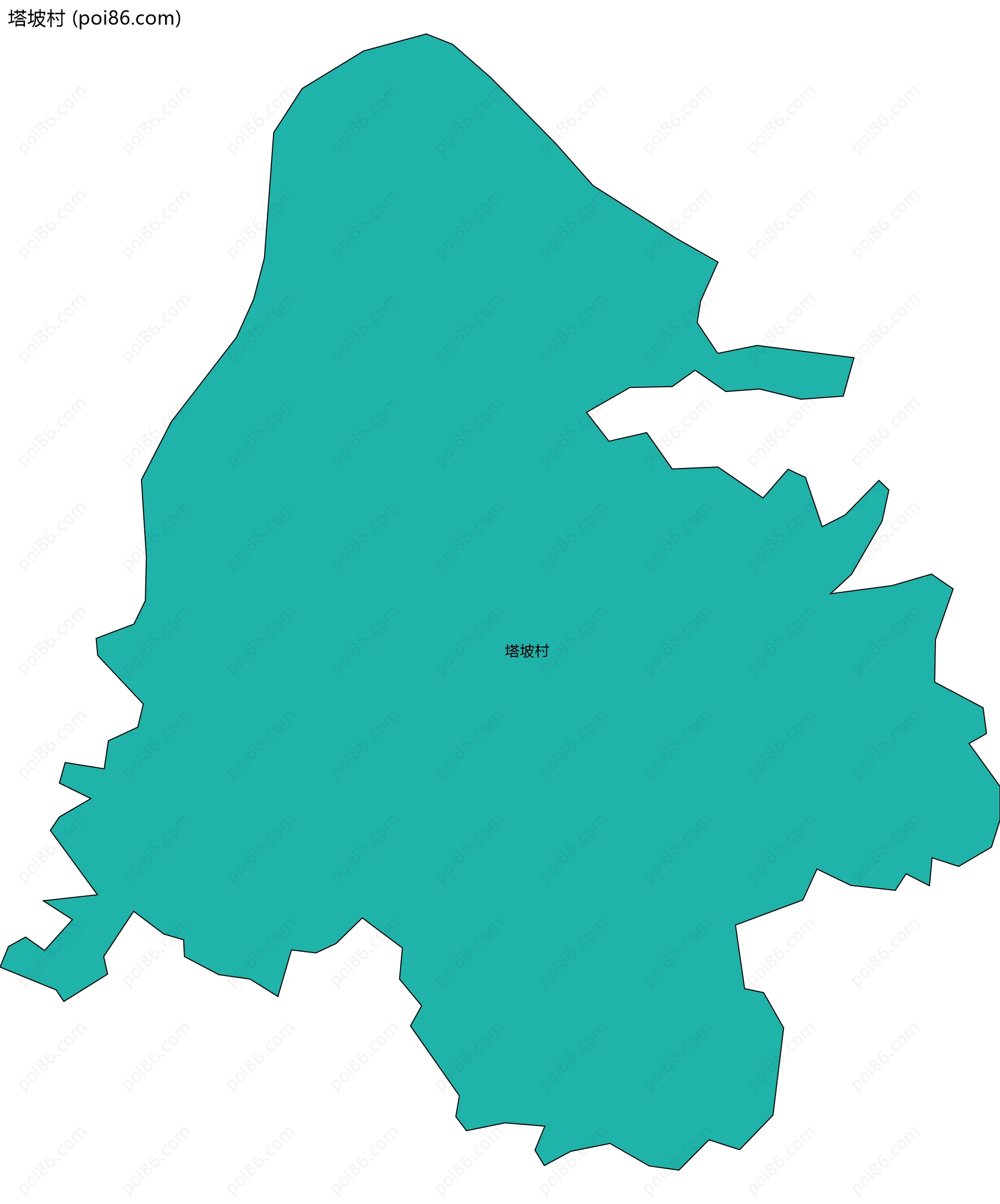 塔坡村边界地图