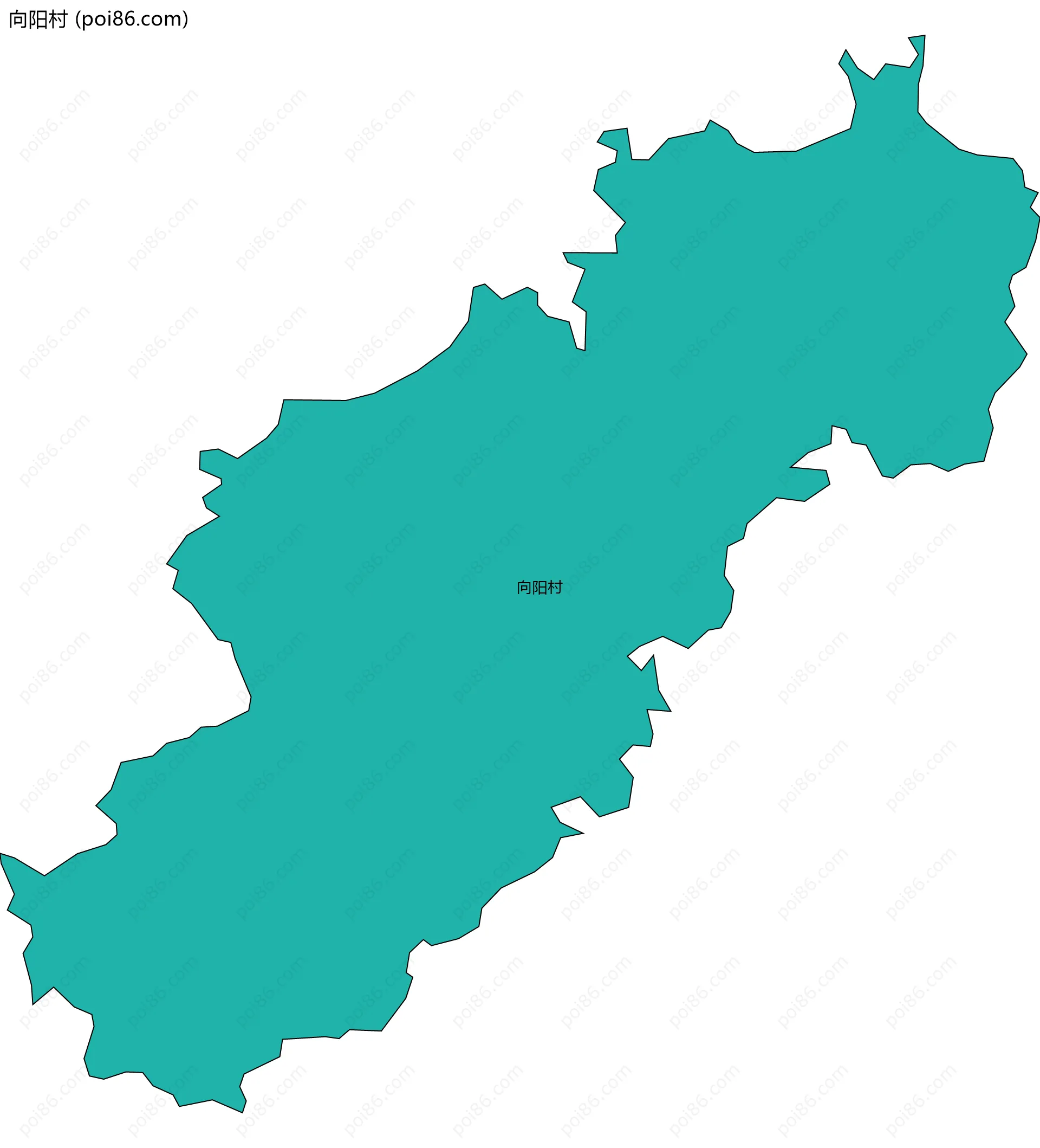 向阳村边界地图