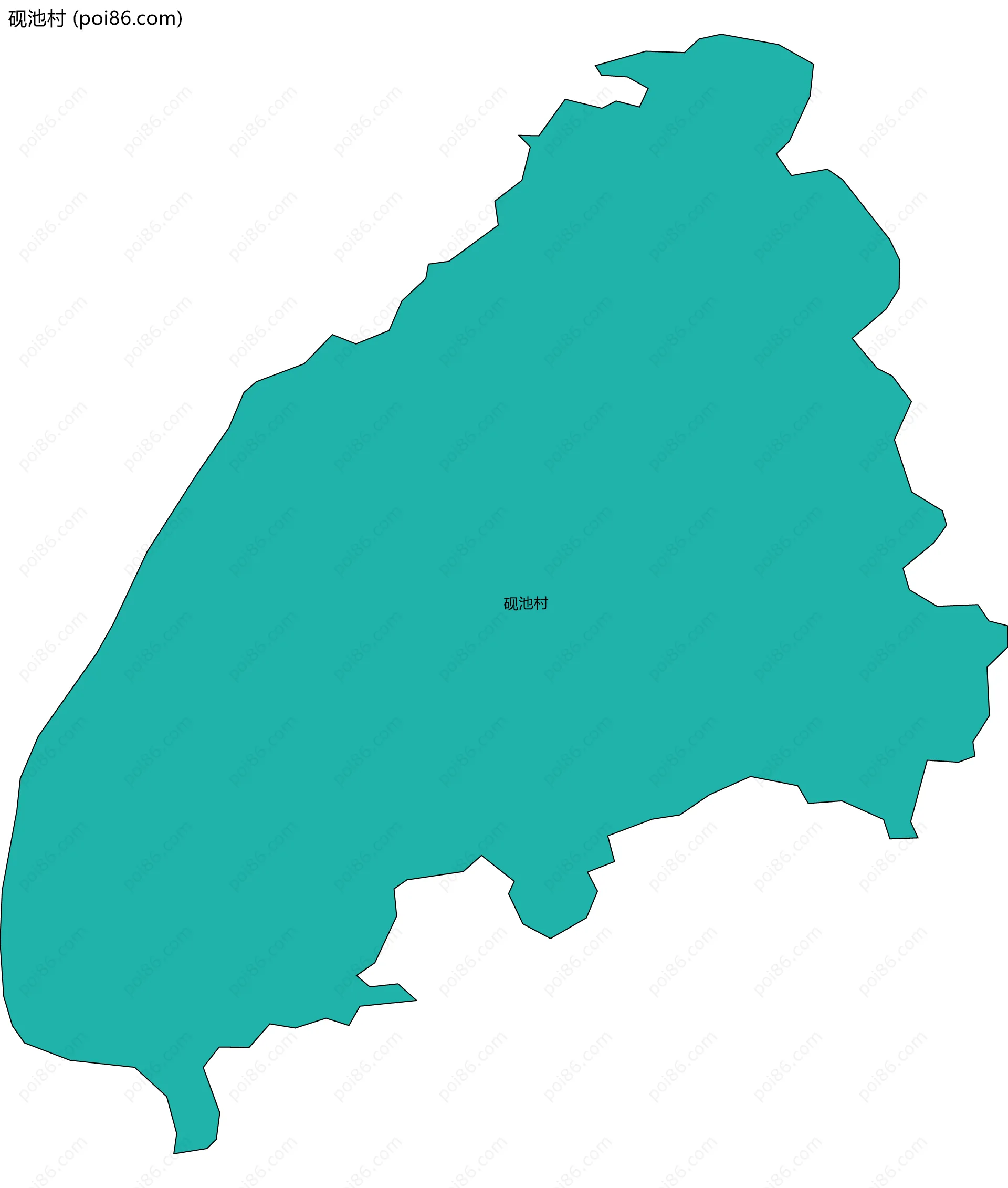 砚池村边界地图