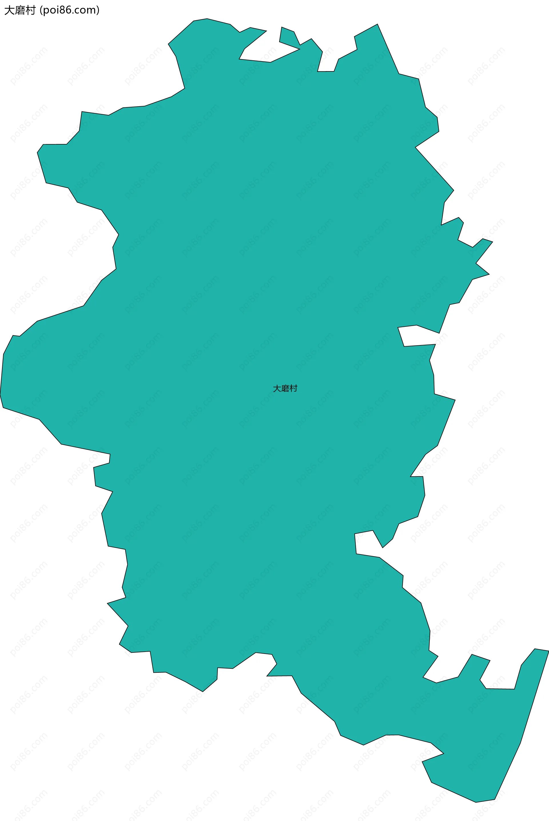 大磨村边界地图