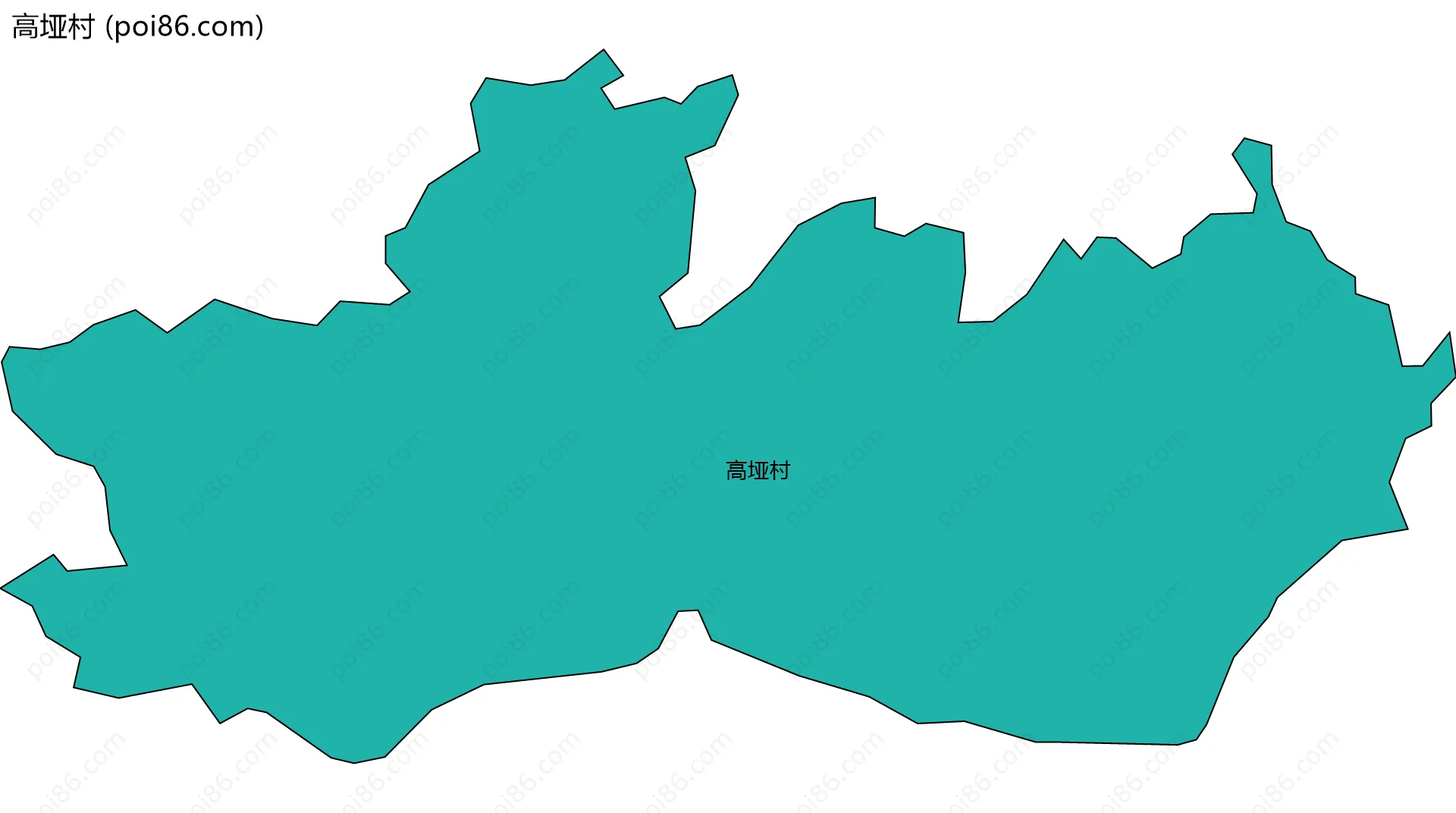 高垭村边界地图