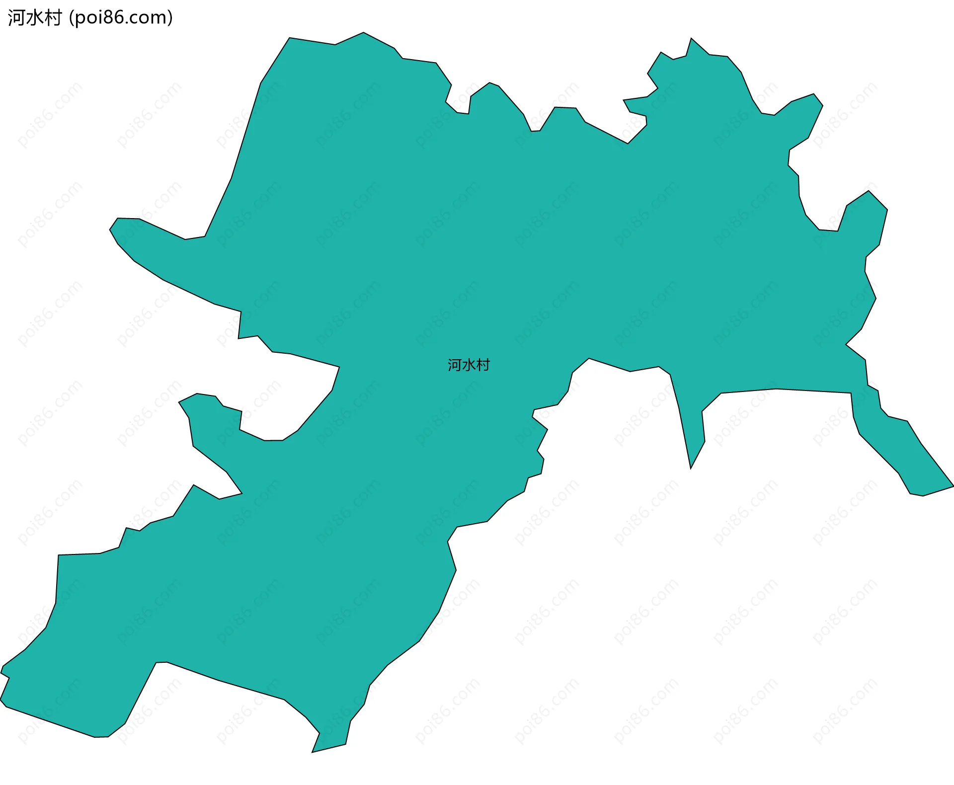 河水村边界地图
