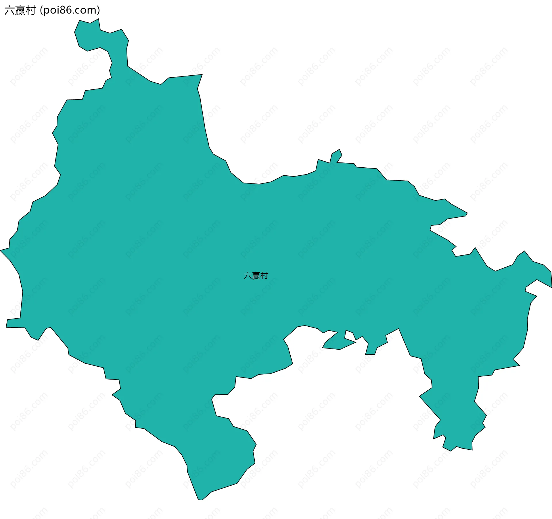 六赢村边界地图