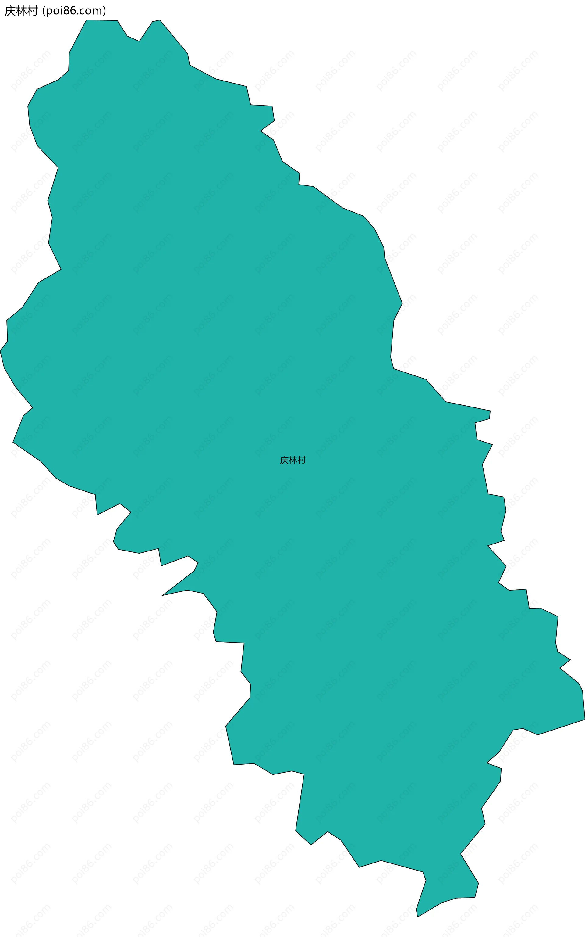 庆林村边界地图