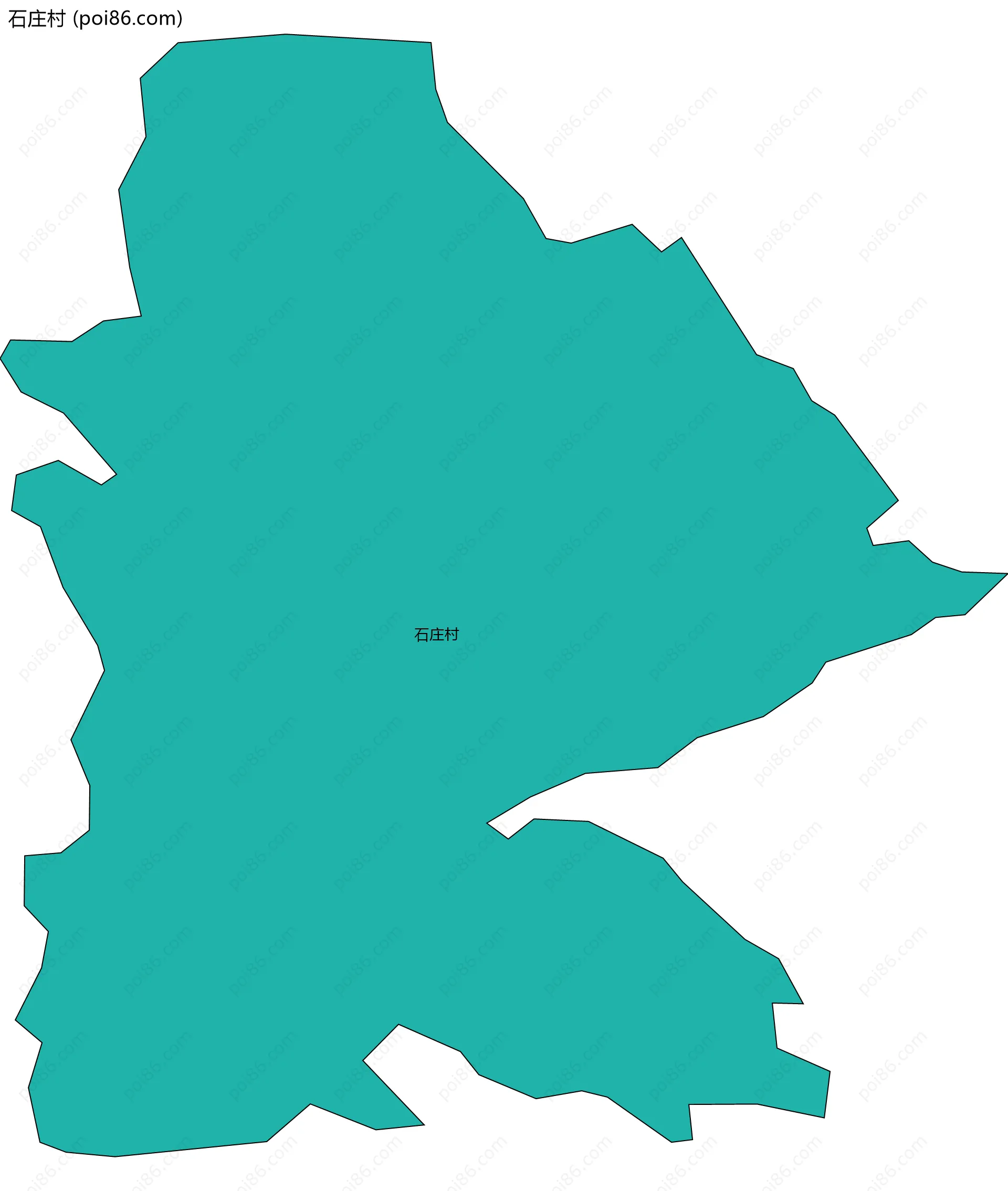 石庄村边界地图