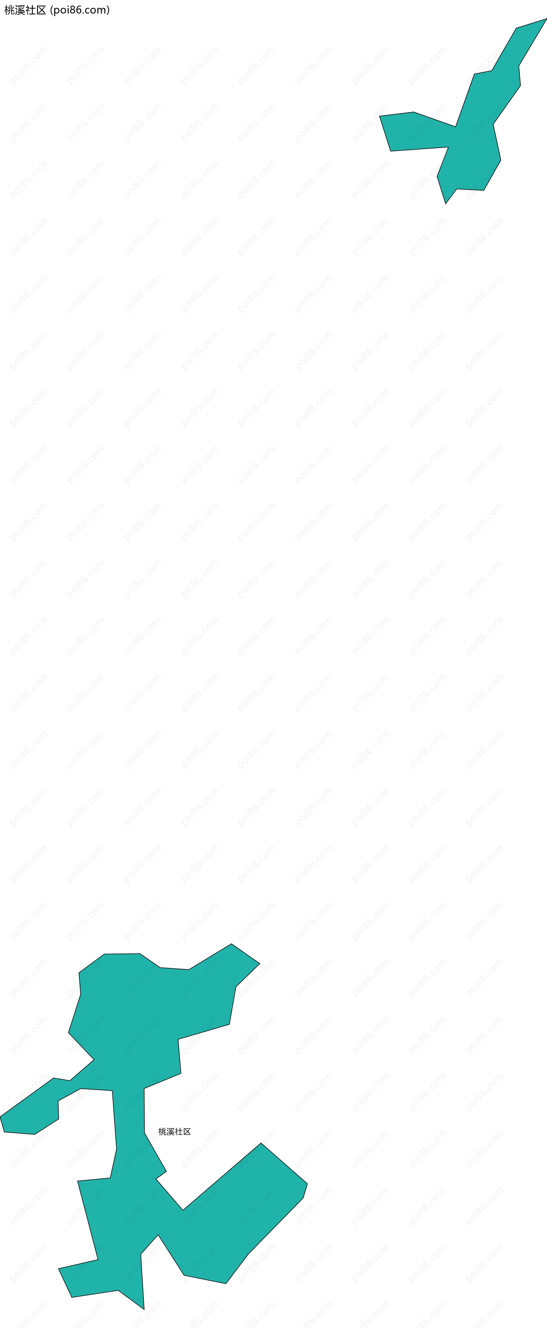 桃溪社区边界地图