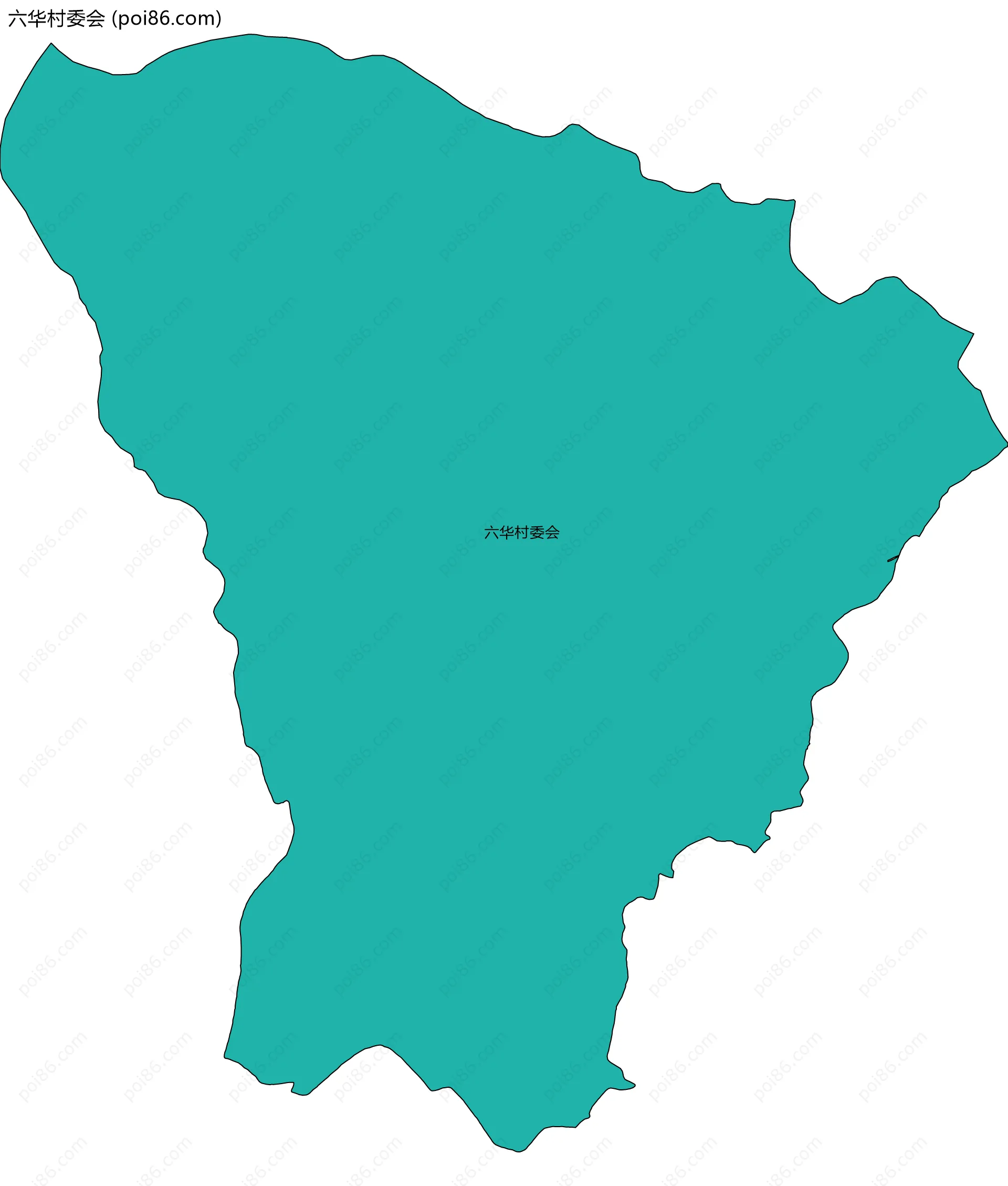 六华村委会边界地图