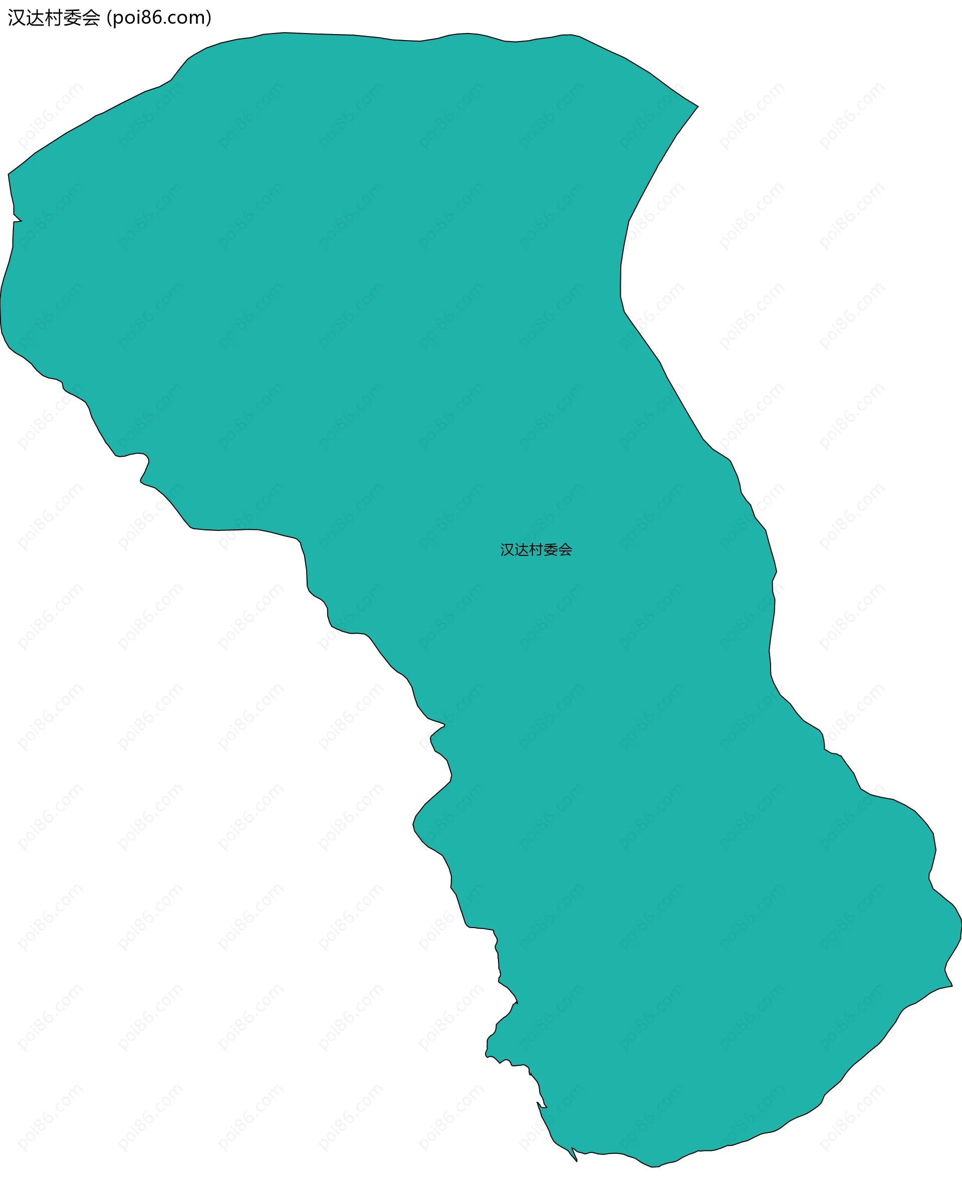 汉达村委会边界地图